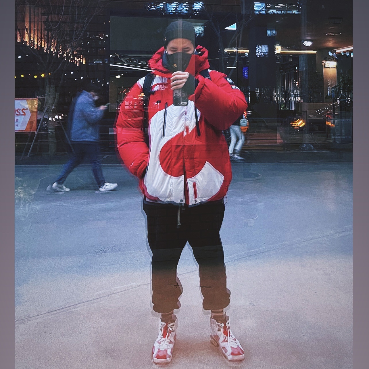Supreme x The North Face S Logo Summit Series Himalayan Parka Red - 20FW, Jordan 6 Retro Carmine 2014 착용 스타일
