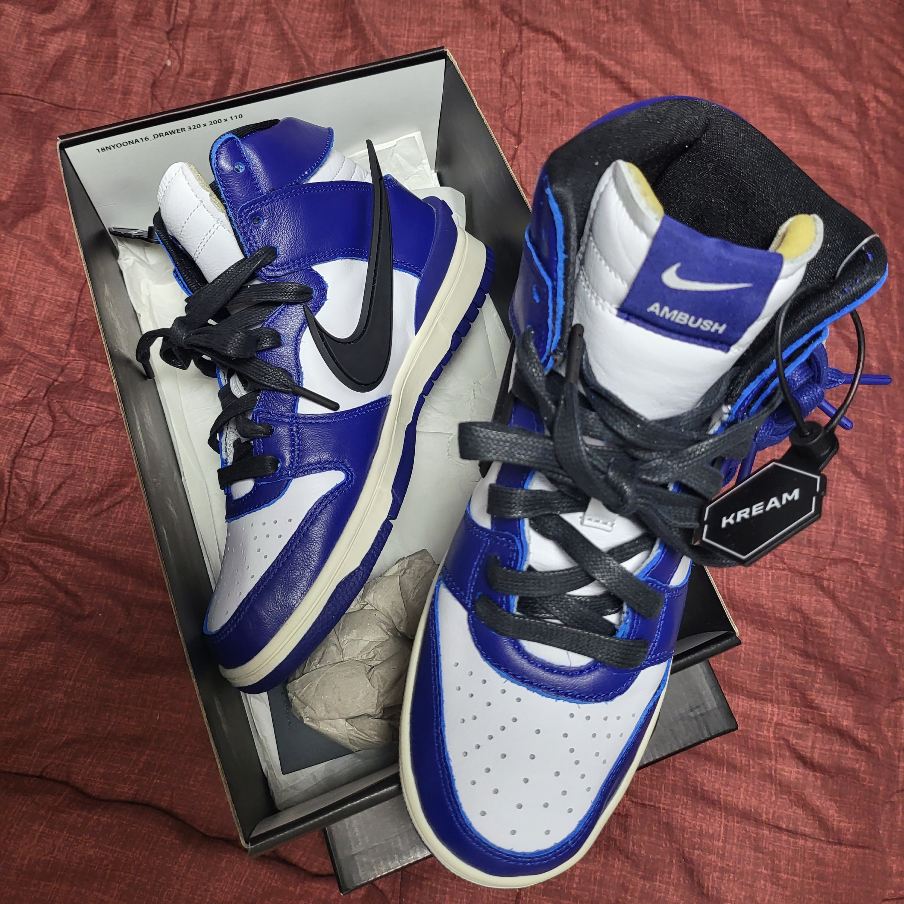 Nike x Ambush Dunk High Deep Royal Blue 착용 스타일 - 2