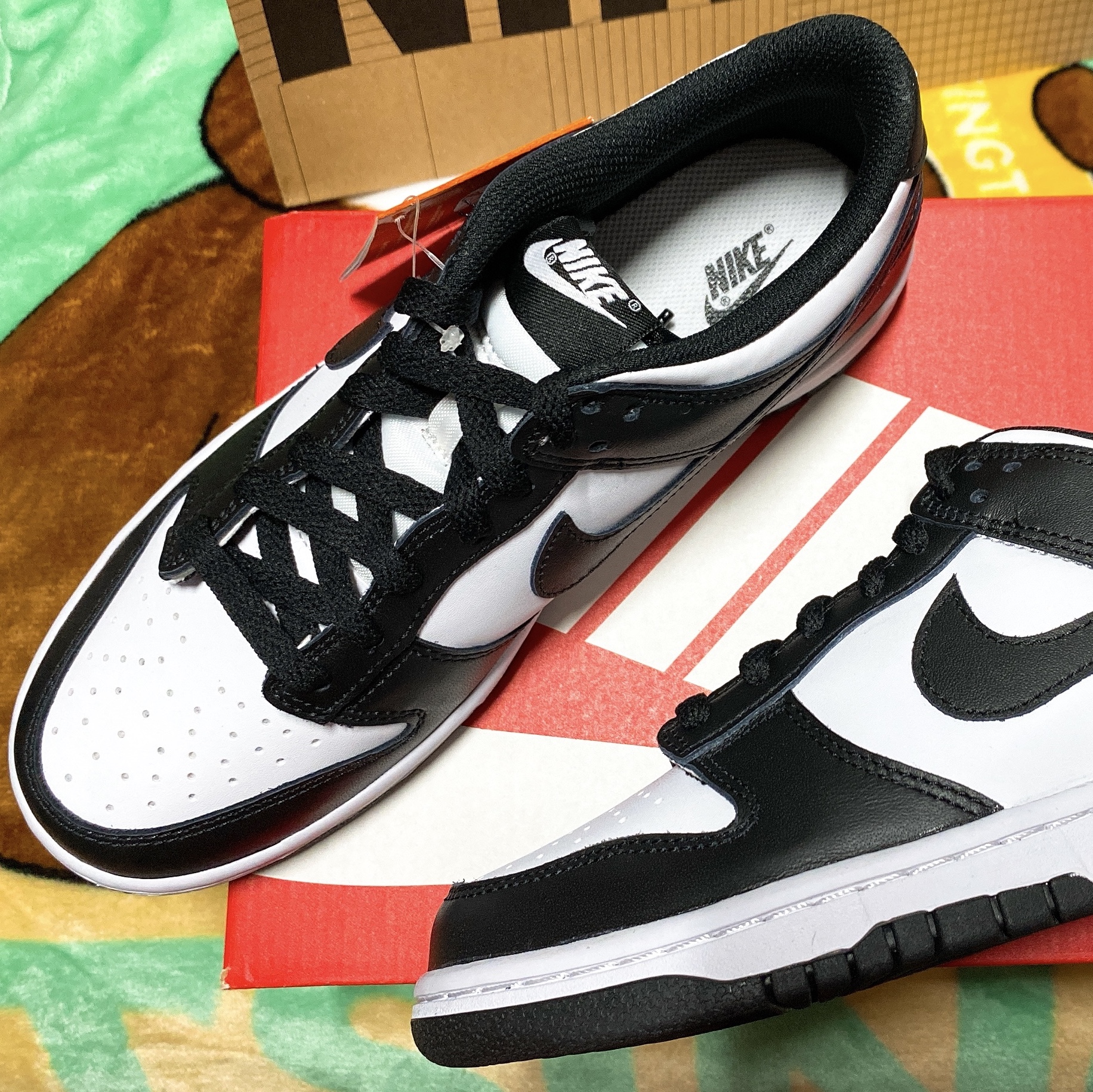 (GS) Nike Dunk Low Black 착용 스타일 - 2
