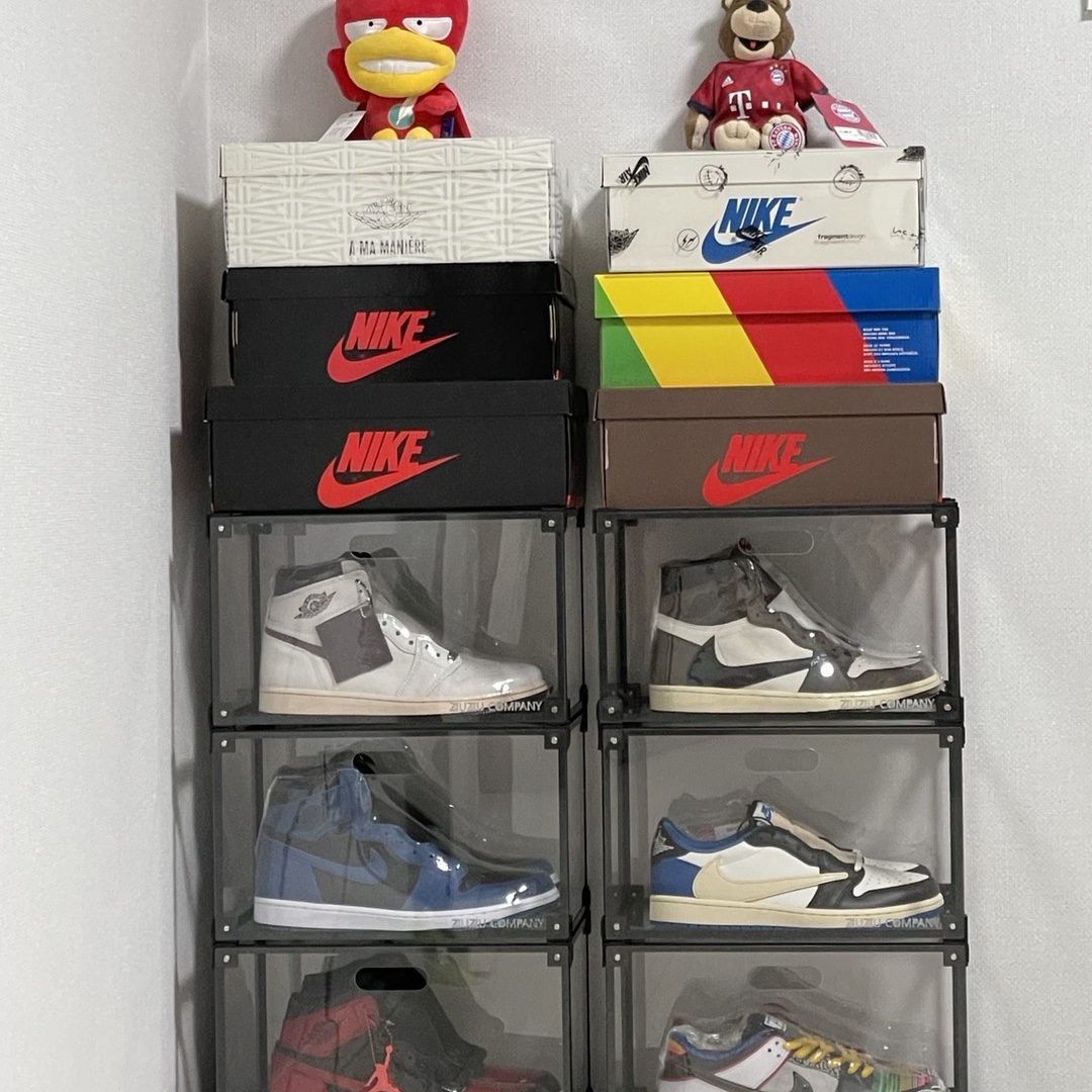 Jordan 1 x Travis Scott x Fragment Retro Low OG SP Military Blue, Jordan 1 x Travis Scott Retro High OG SP Mocha 착용 스타일