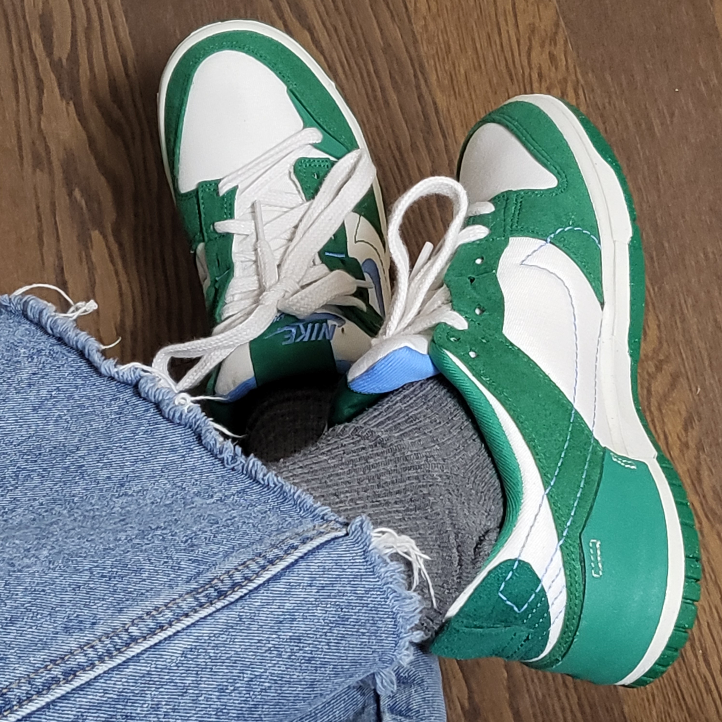 (W) Nike Dunk Low Disrupt 2 Phantom University Blue 착용 스타일