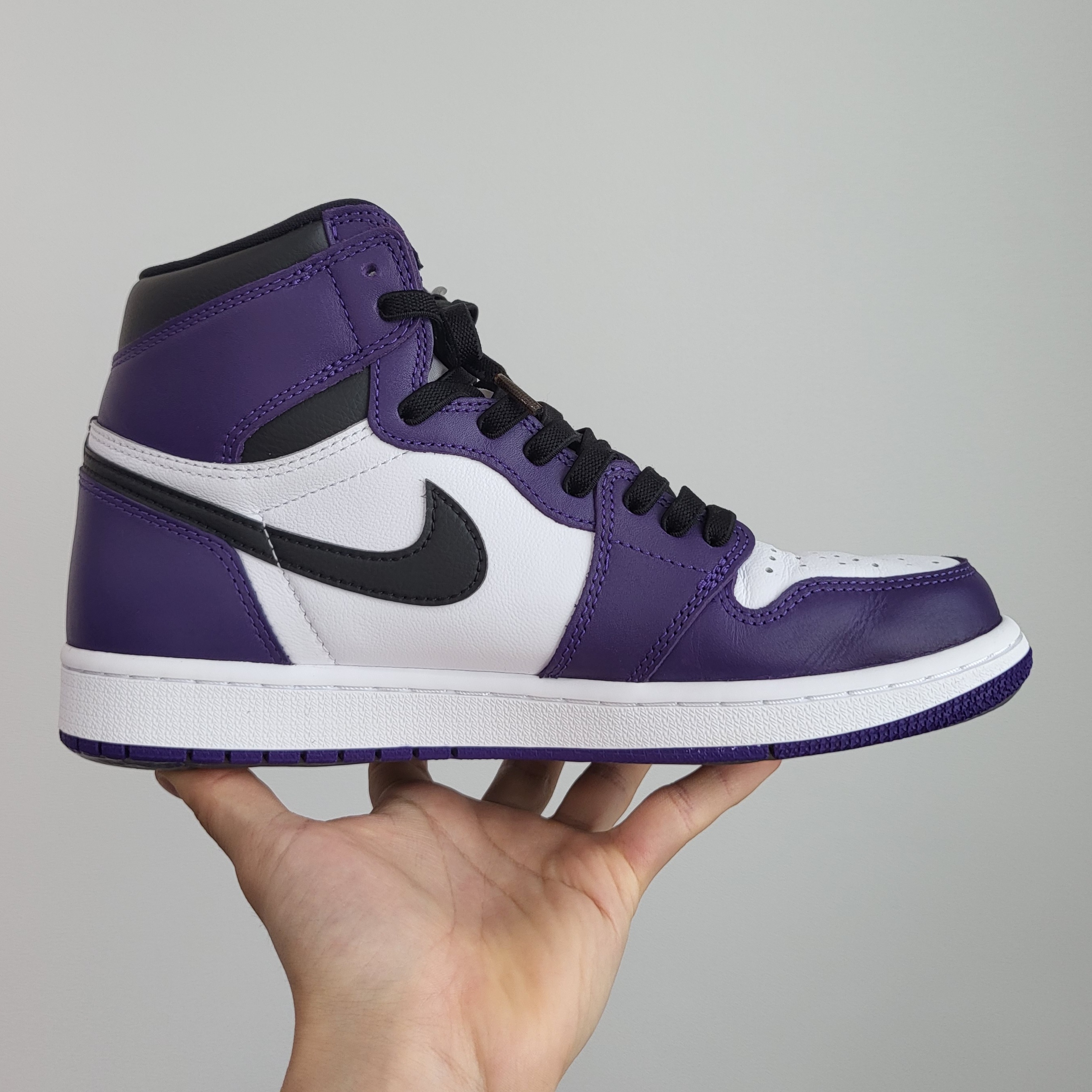 Jordan 1 Retro High OG Court Purple 2020, (GS) Jordan 1 Retro High OG Court Purple 2020 착용 스타일 - 3