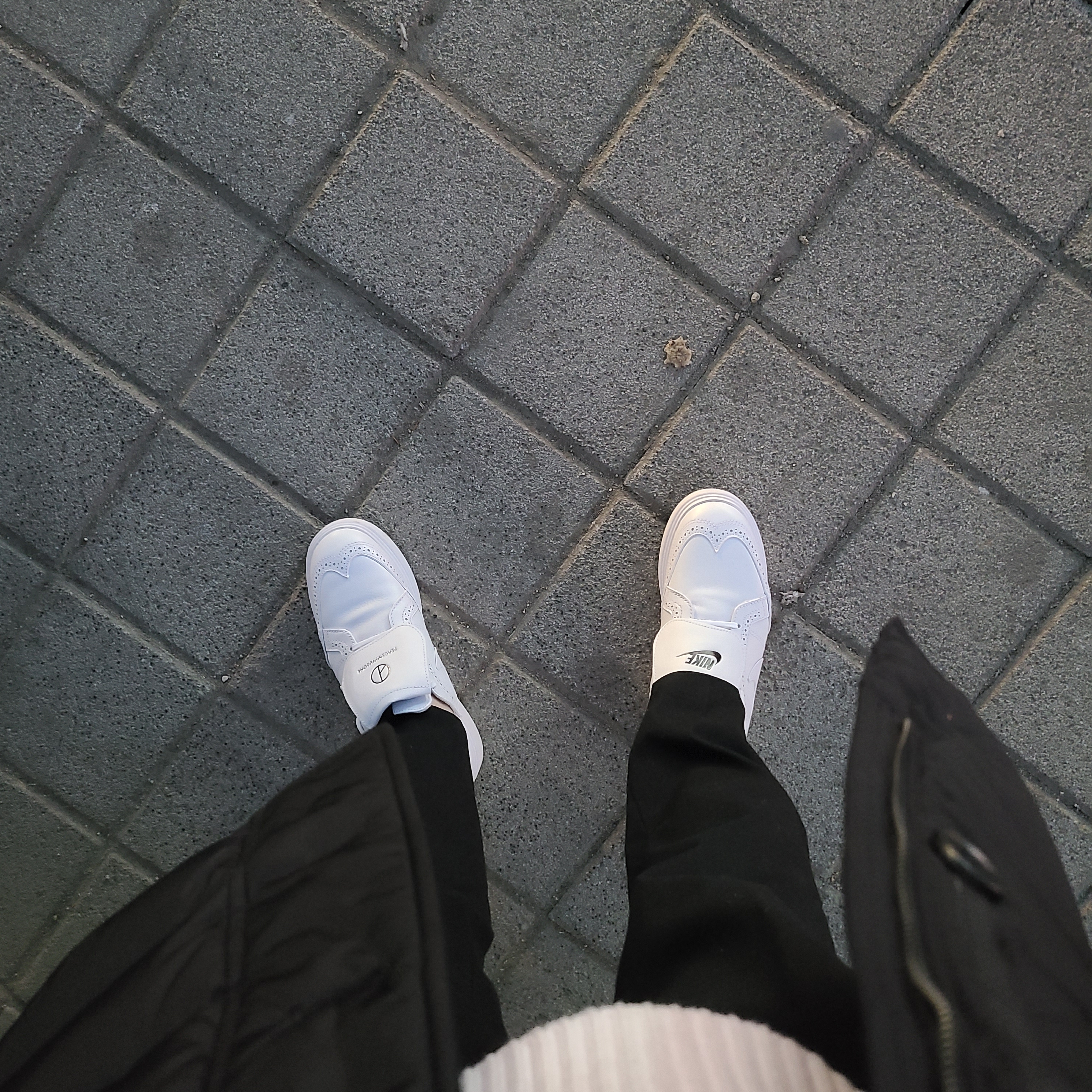 Nike x Peaceminusone Kwondo1 White 착용 스타일 - 4