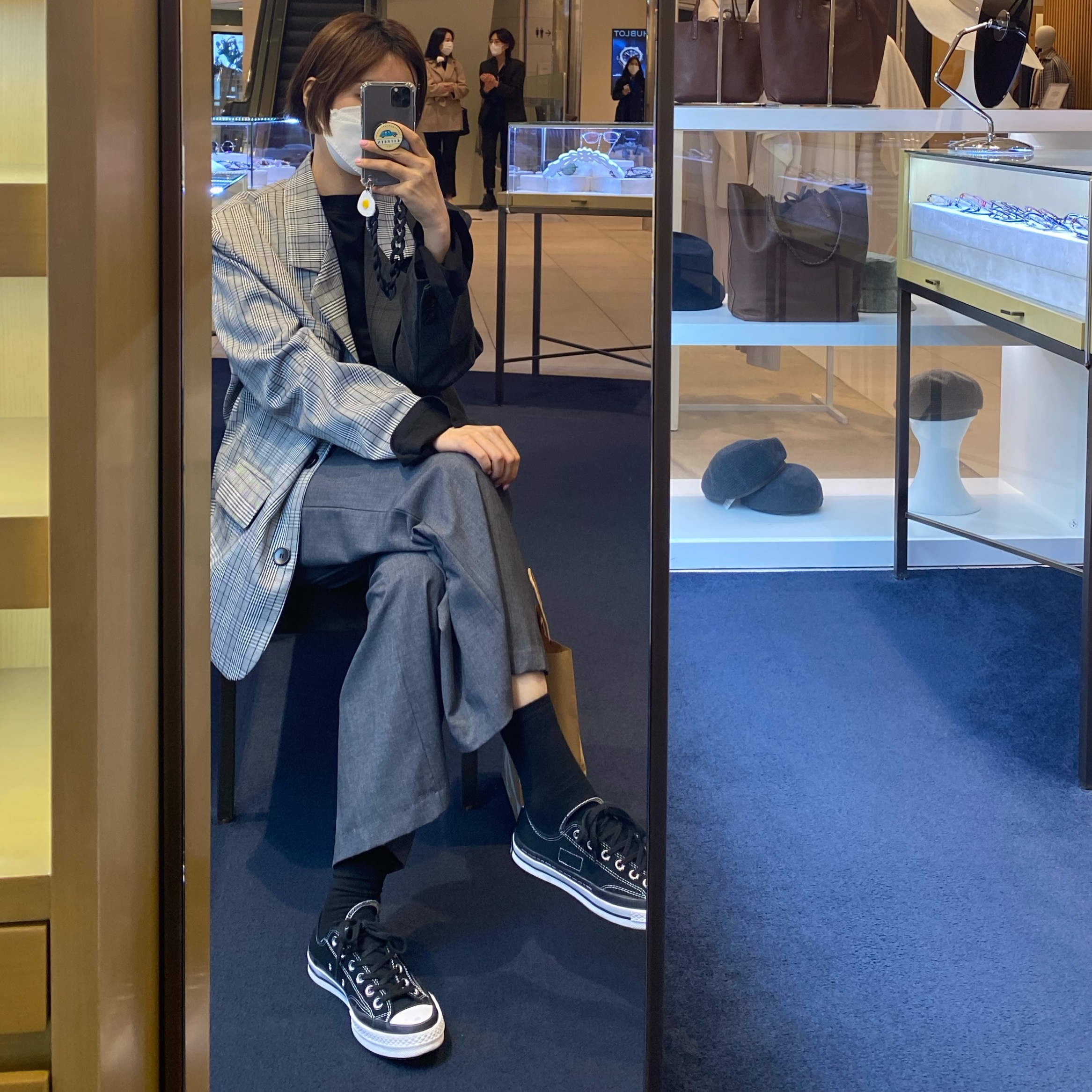 Converse x Moncler x Fragment Chuck 70 Ox Black 착용 스타일