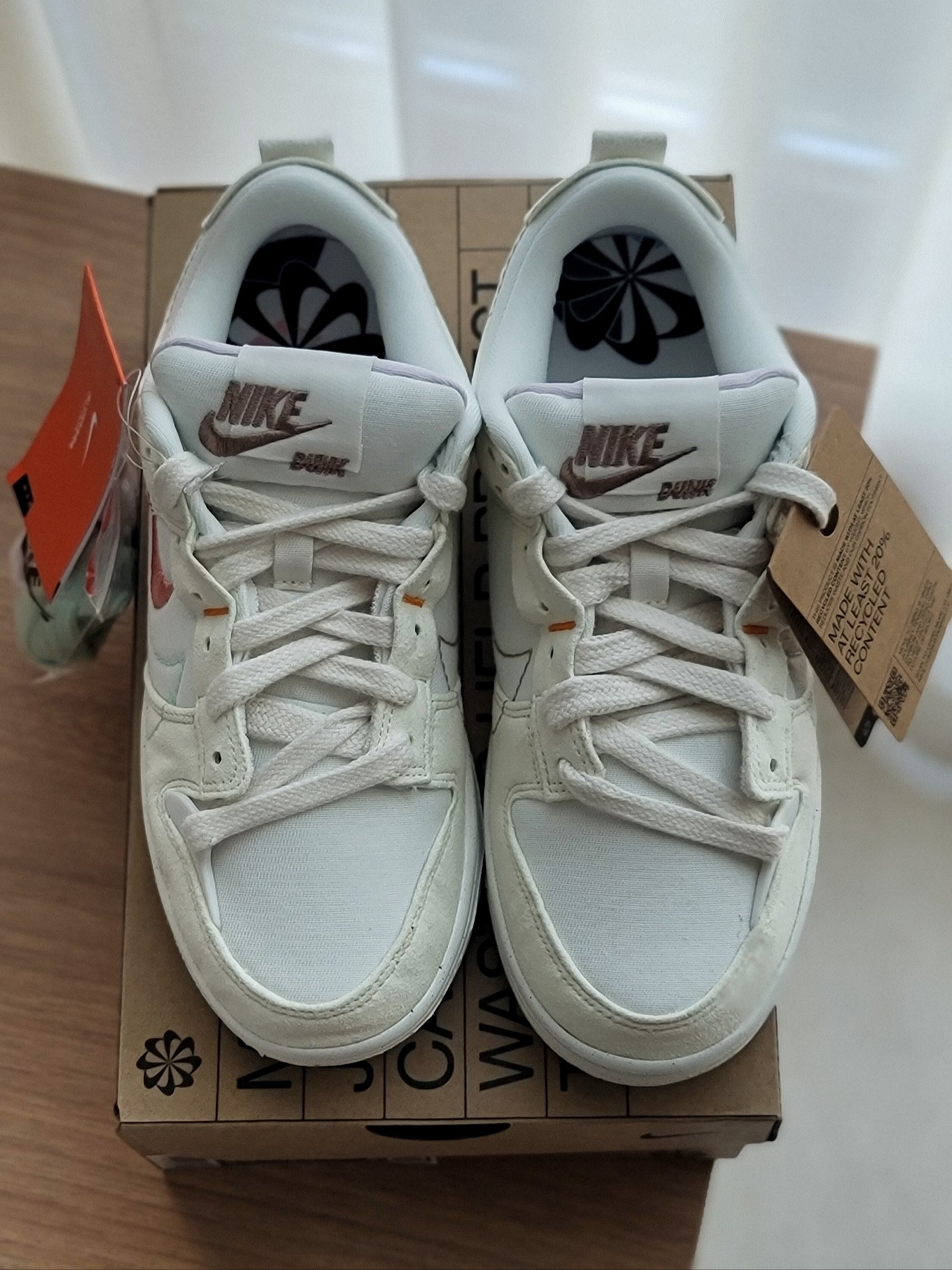 (W) Nike Dunk Low Disrupt 2 Pale Ivory Sail, (W) Nike Dunk Low Disrupt 2 Phantom University Blue 착용 스타일 - 3
