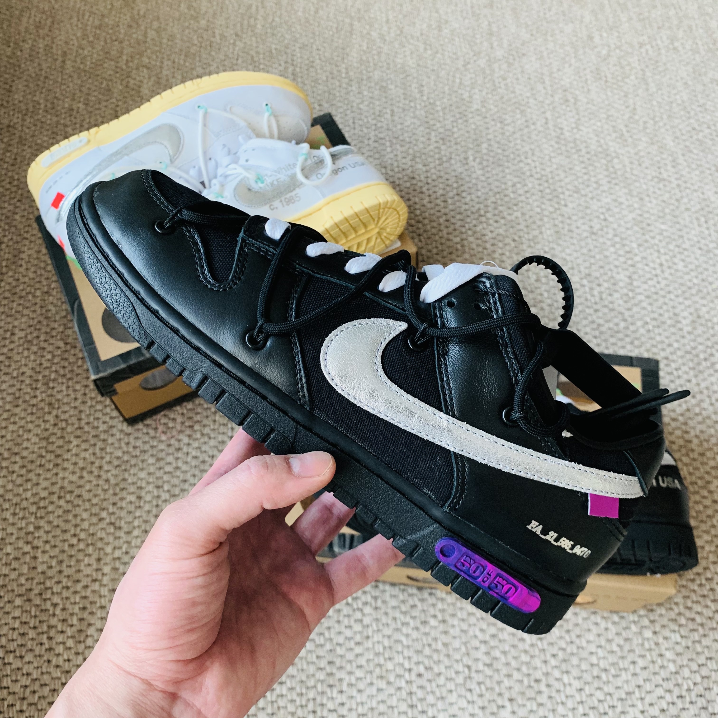 Nike x Off-White Dunk Low The 50 - Lot 1, Nike x Off-White Dunk Low The 50 - Lot 50 착용 스타일 - 4