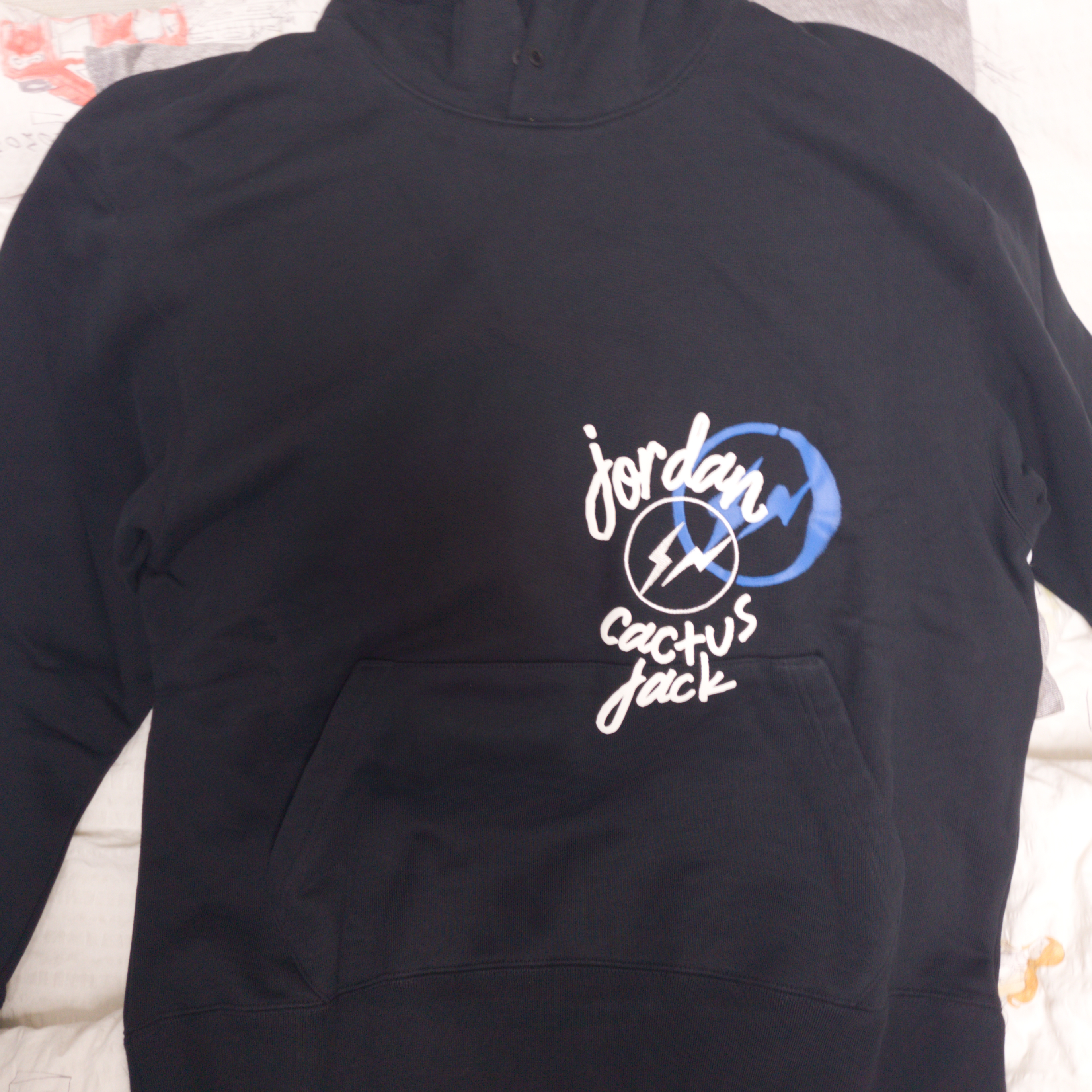 Jordan x Travis Scott x Fragment Hoodie Black (DJ0615-010) 착용 스타일 - 1