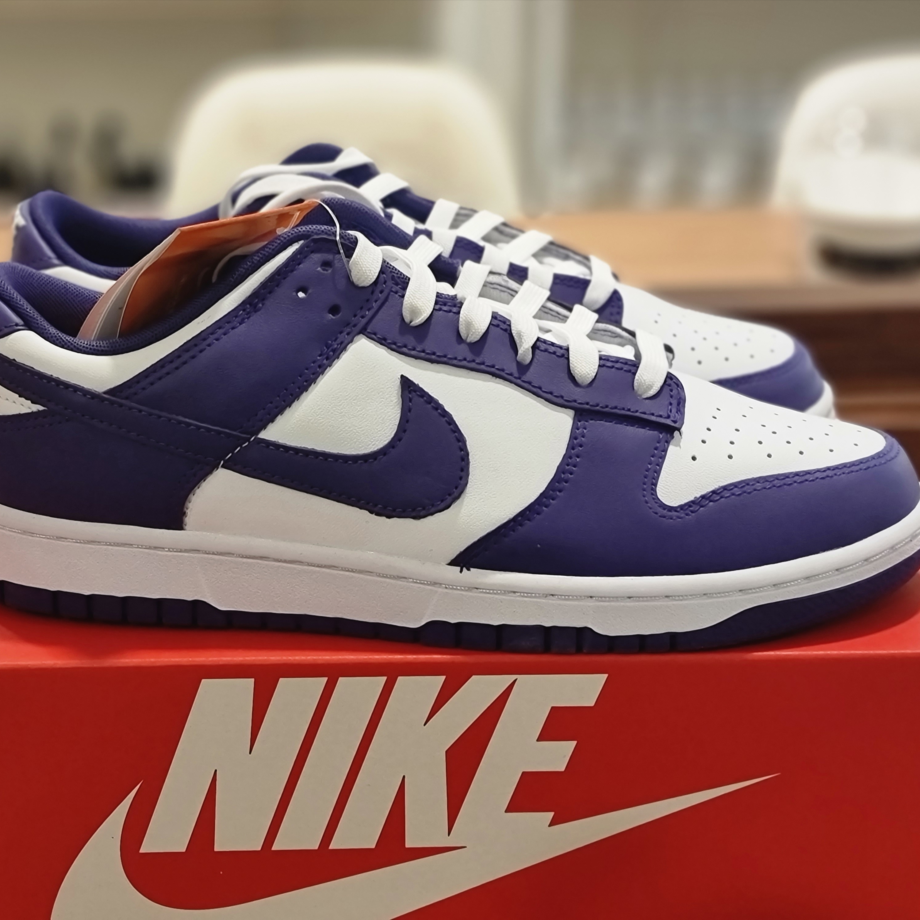 Nike Dunk Low Retro Championship Court Purple 착용 스타일 - 2