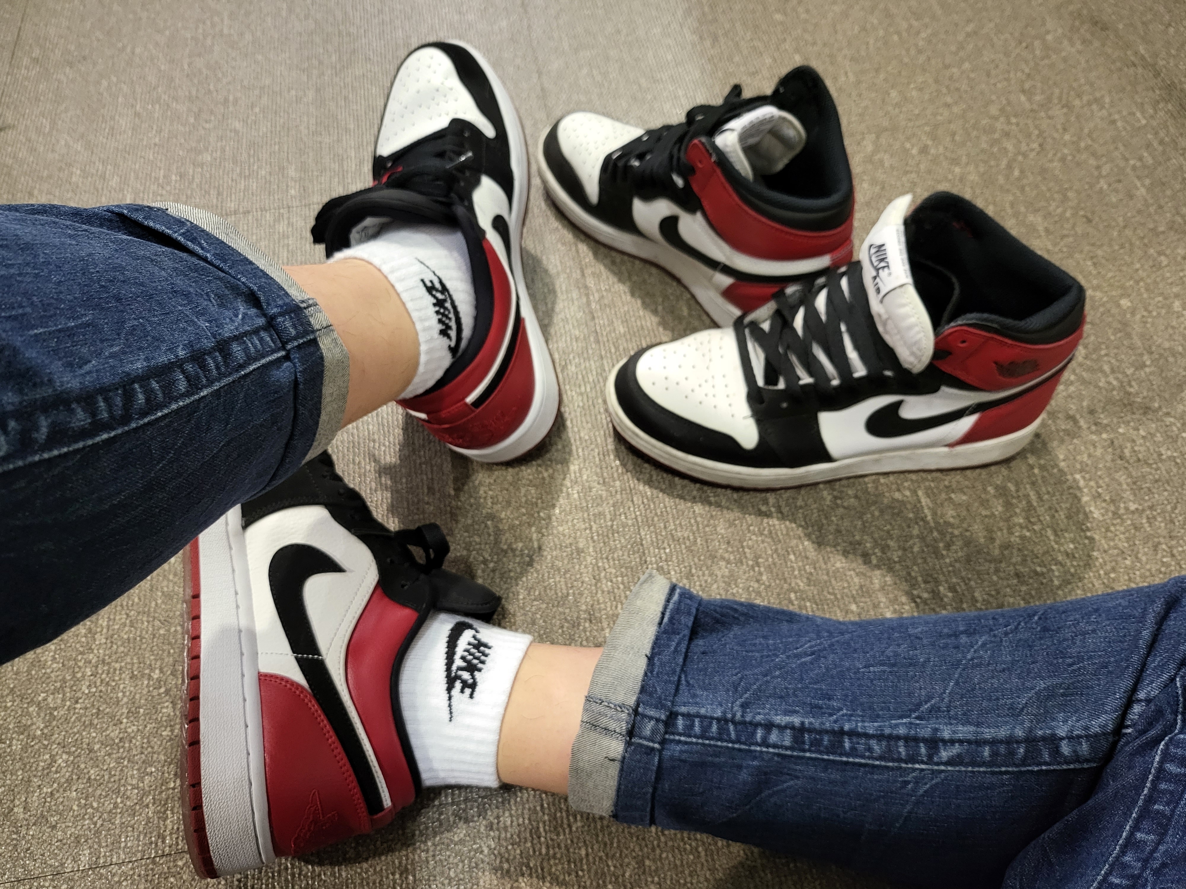 Jordan 1 Low Black Toe, Jordan 1 Retro High OG Black Toe 2016 착용 스타일 - 1