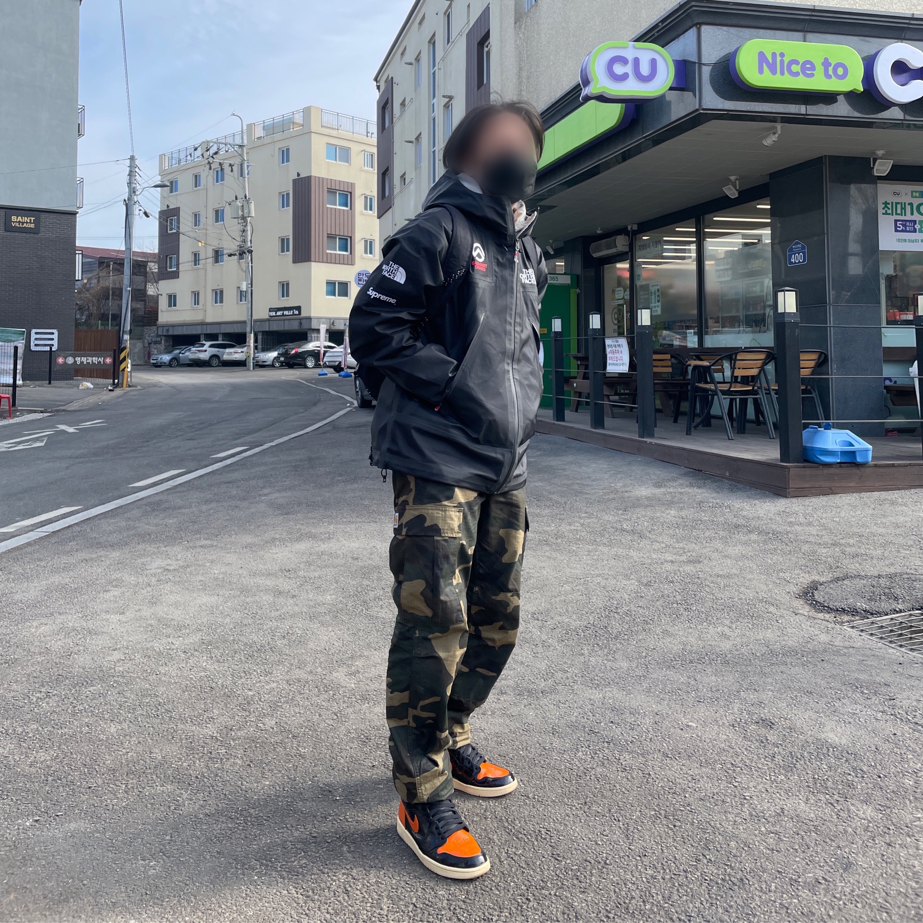 Supreme x The North Face Summit Series Outer Tape Seam Jacket Black - 21SS, Jordan 1 Retro High Shattered Backboard 3.0 착용 스타일