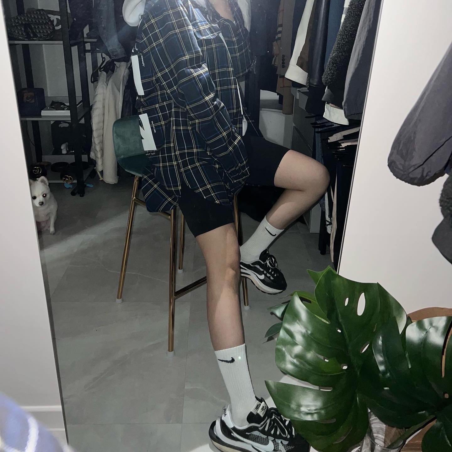 Nike x Sacai VaporWaffle Black White 착용 스타일 - 2