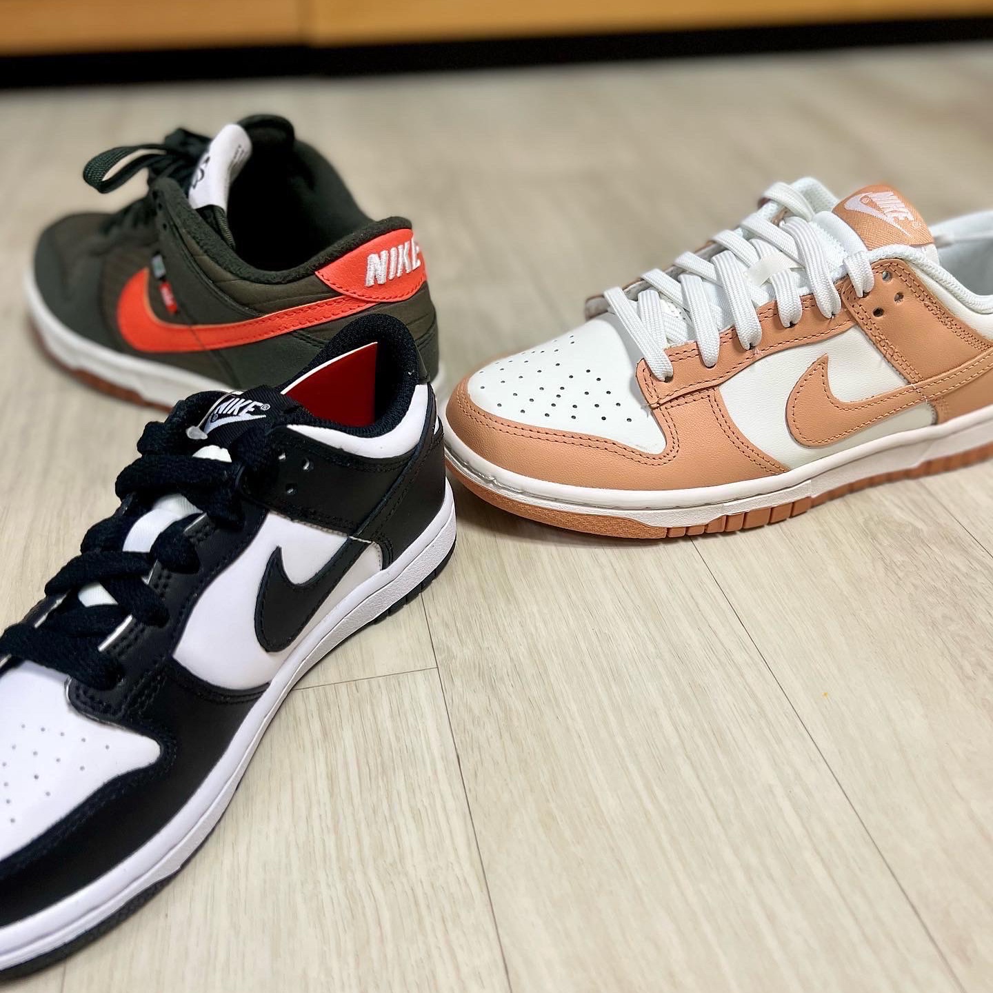 (W) Nike Dunk Low Harvest Moon, (PS) Nike Dunk Low Black 착용 스타일 - 3