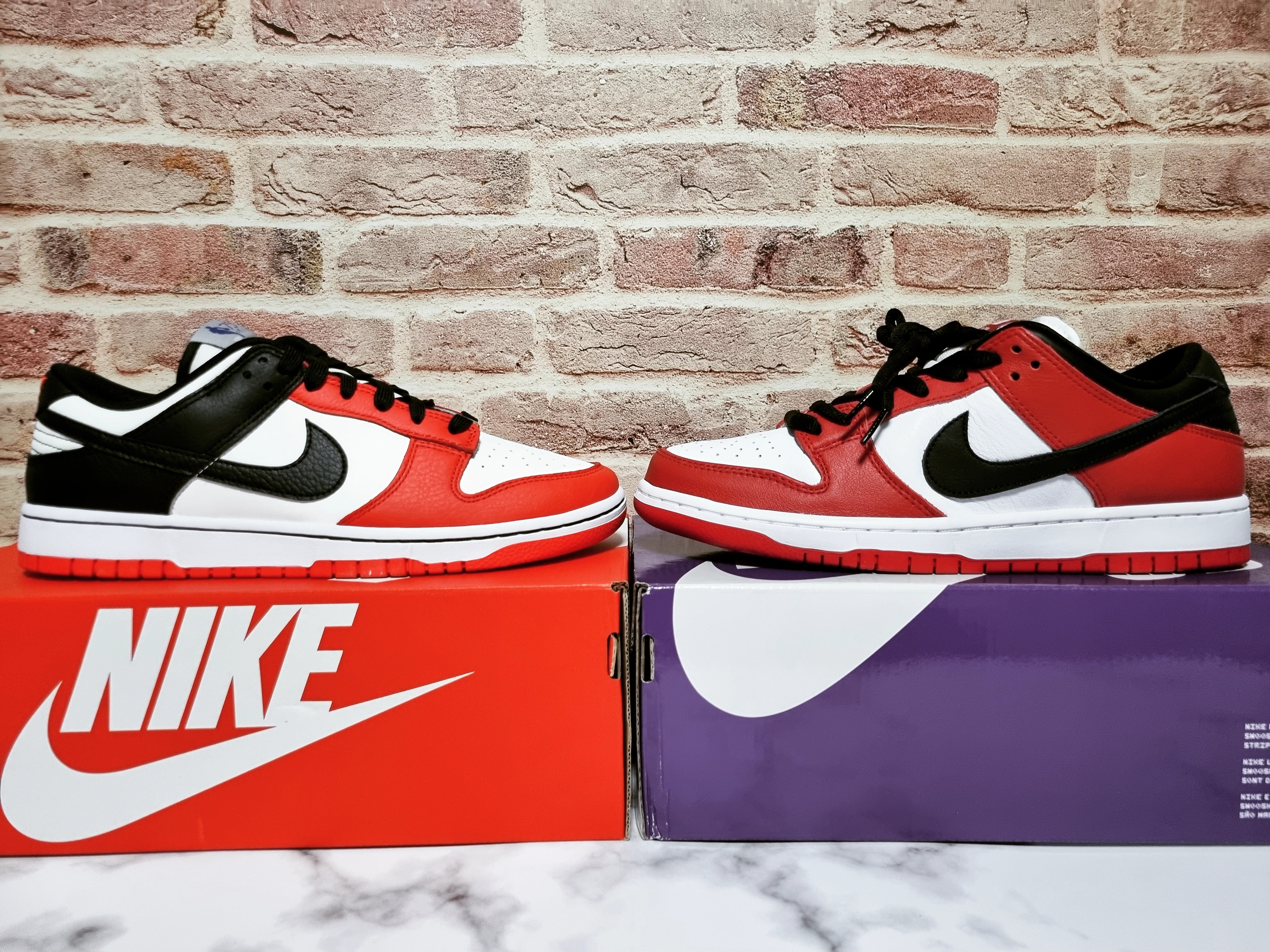Nike x NBA Dunk Low Retro EMB Black and Chile Red, Nike SB Dunk Low Pro Chicago 착용 스타일