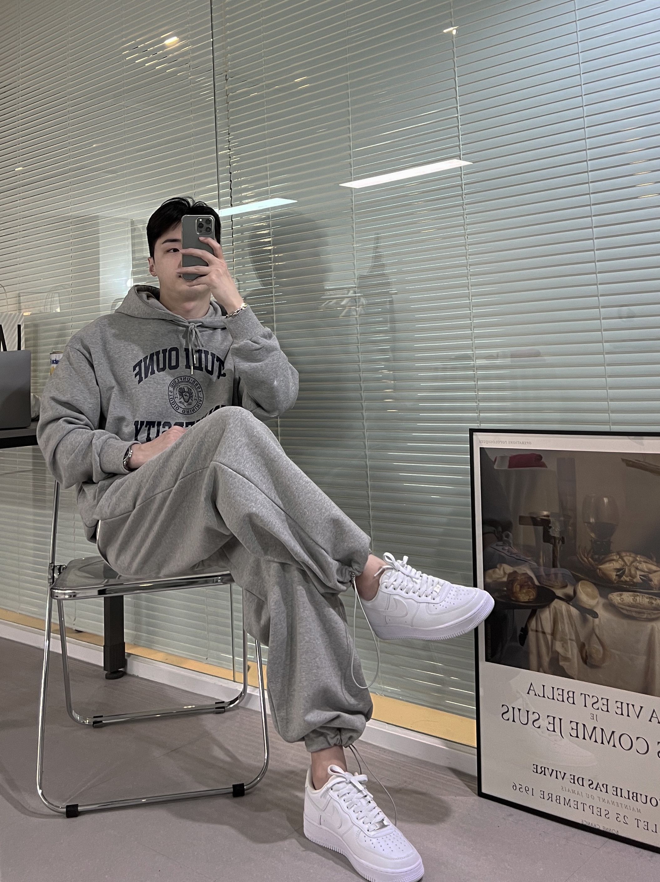 Nike Air Force 1 '07 Low White 착용 스타일 - 1