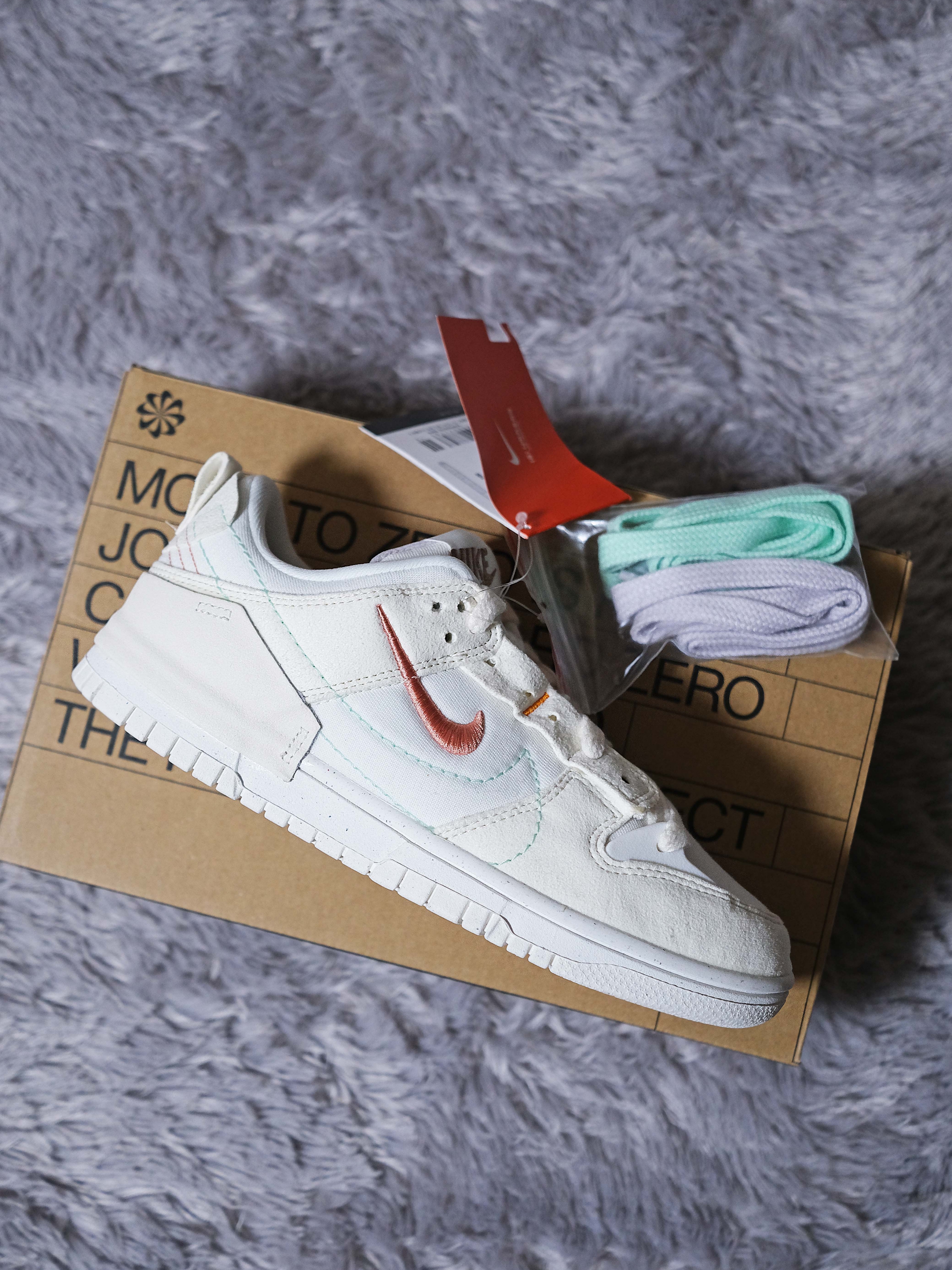 (W) Nike Dunk Low Disrupt 2 Pale Ivory Sail, (W) Nike Dunk Low Disrupt 2 Phantom University Blue 착용 스타일 - 1