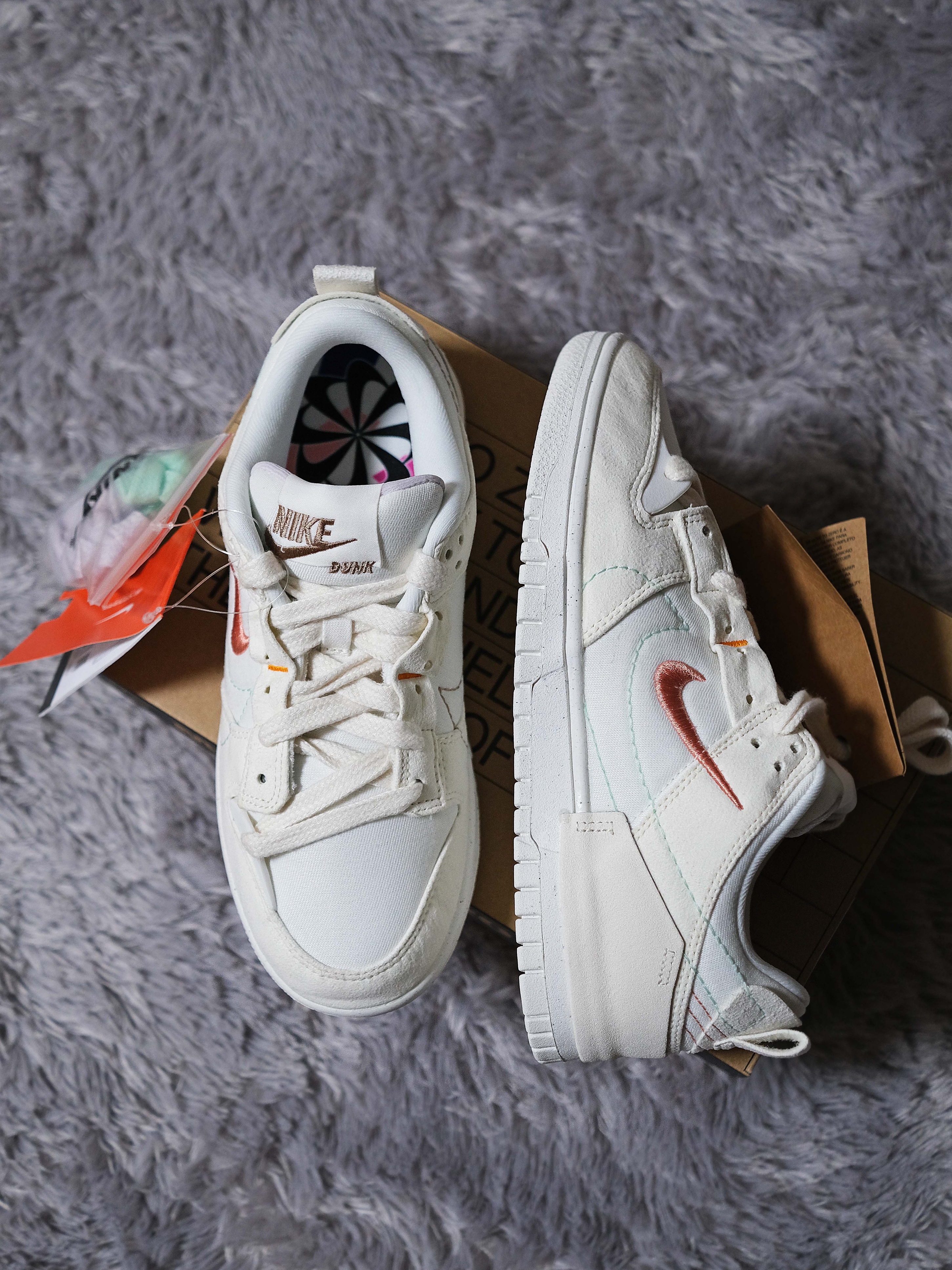 (W) Nike Dunk Low Disrupt 2 Pale Ivory Sail, (W) Nike Dunk Low Disrupt 2 Phantom University Blue 착용 스타일 - 4