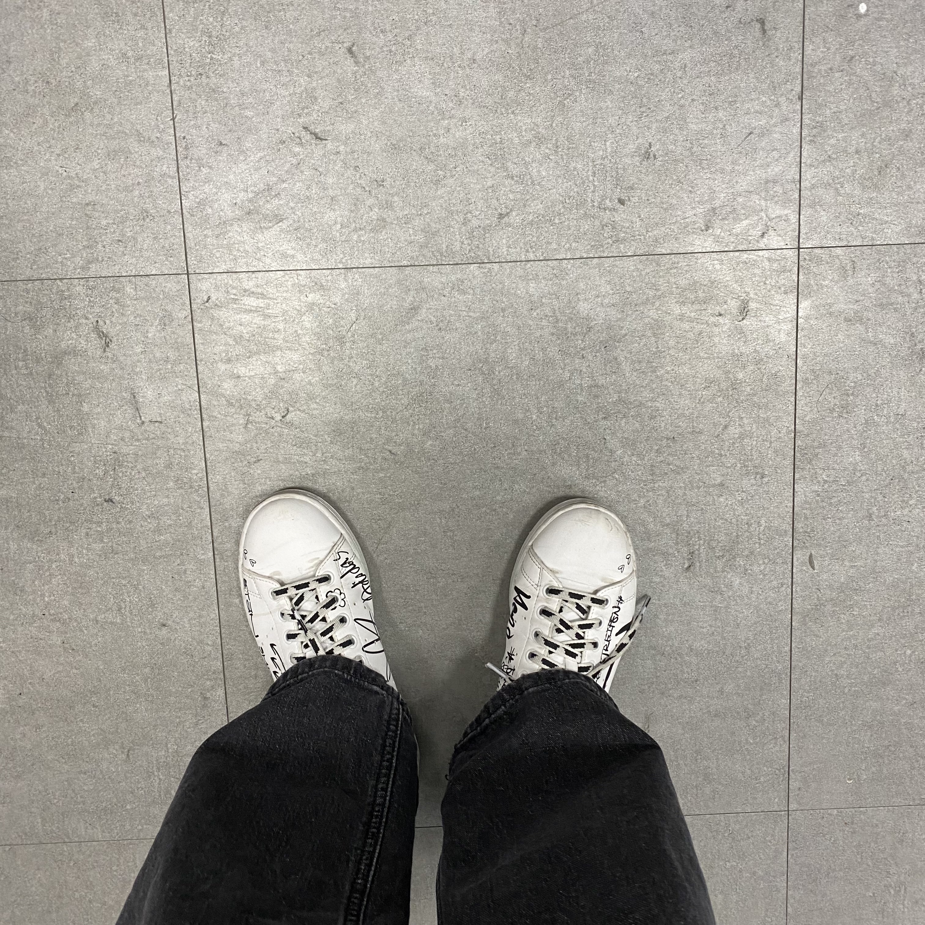Adidas Stan Smith White Green OG 착용 스타일