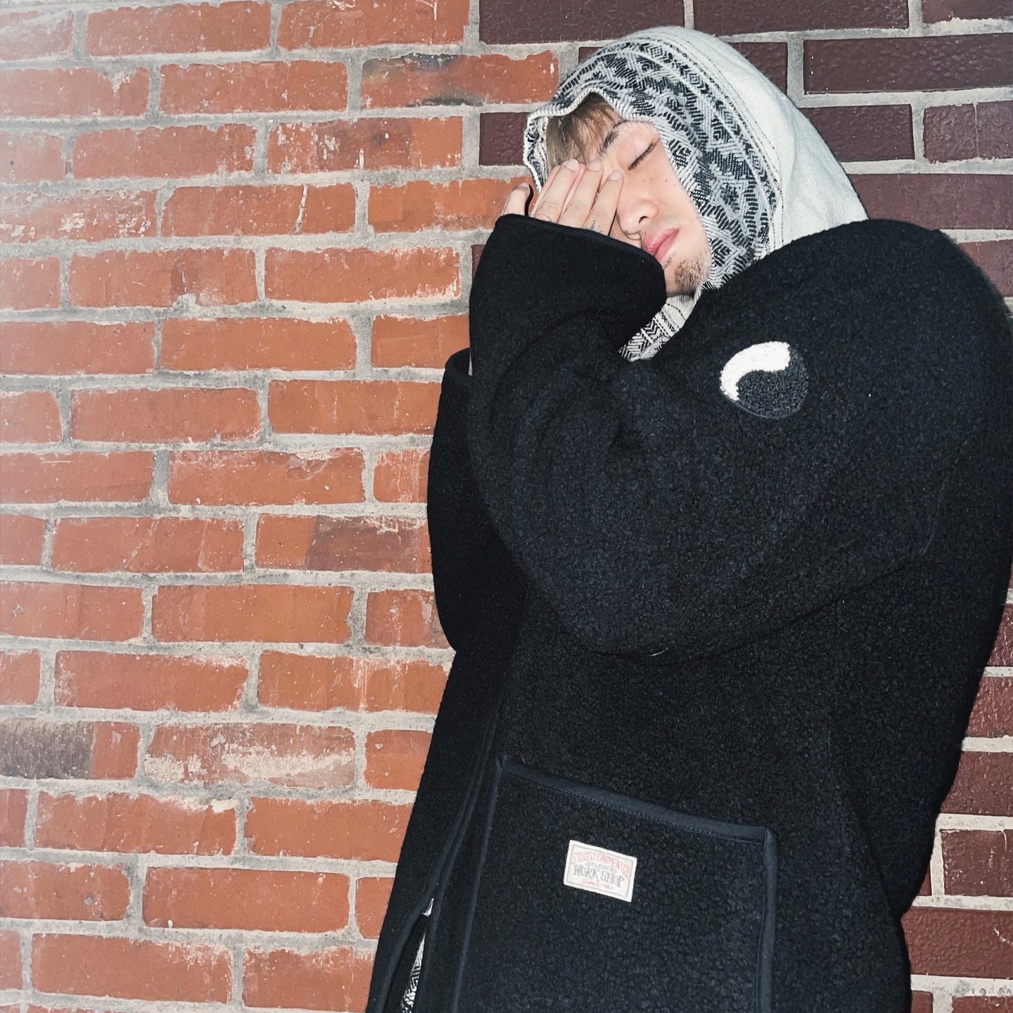 Stussy x Our Legacy Liner Black Recycled Wool 착용 스타일