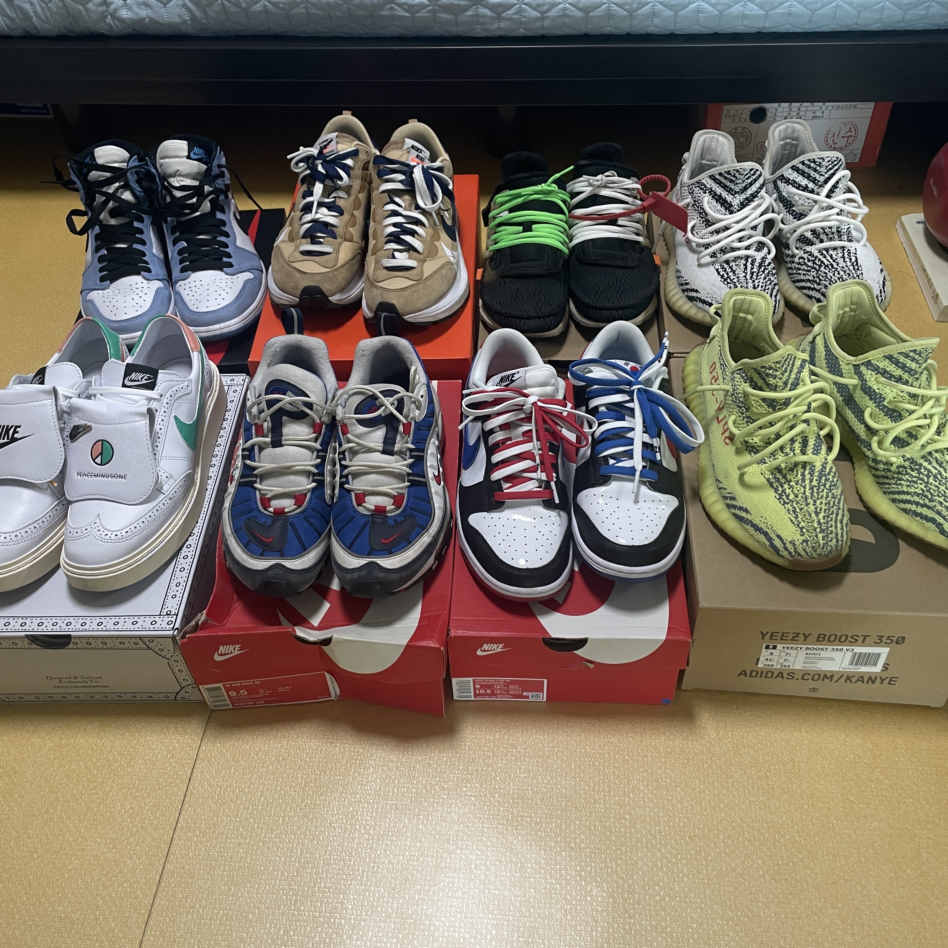 (W) Nike Air Max 98 Gundam 2018, Nike x Peaceminusone Kwondo1 White 착용 스타일
