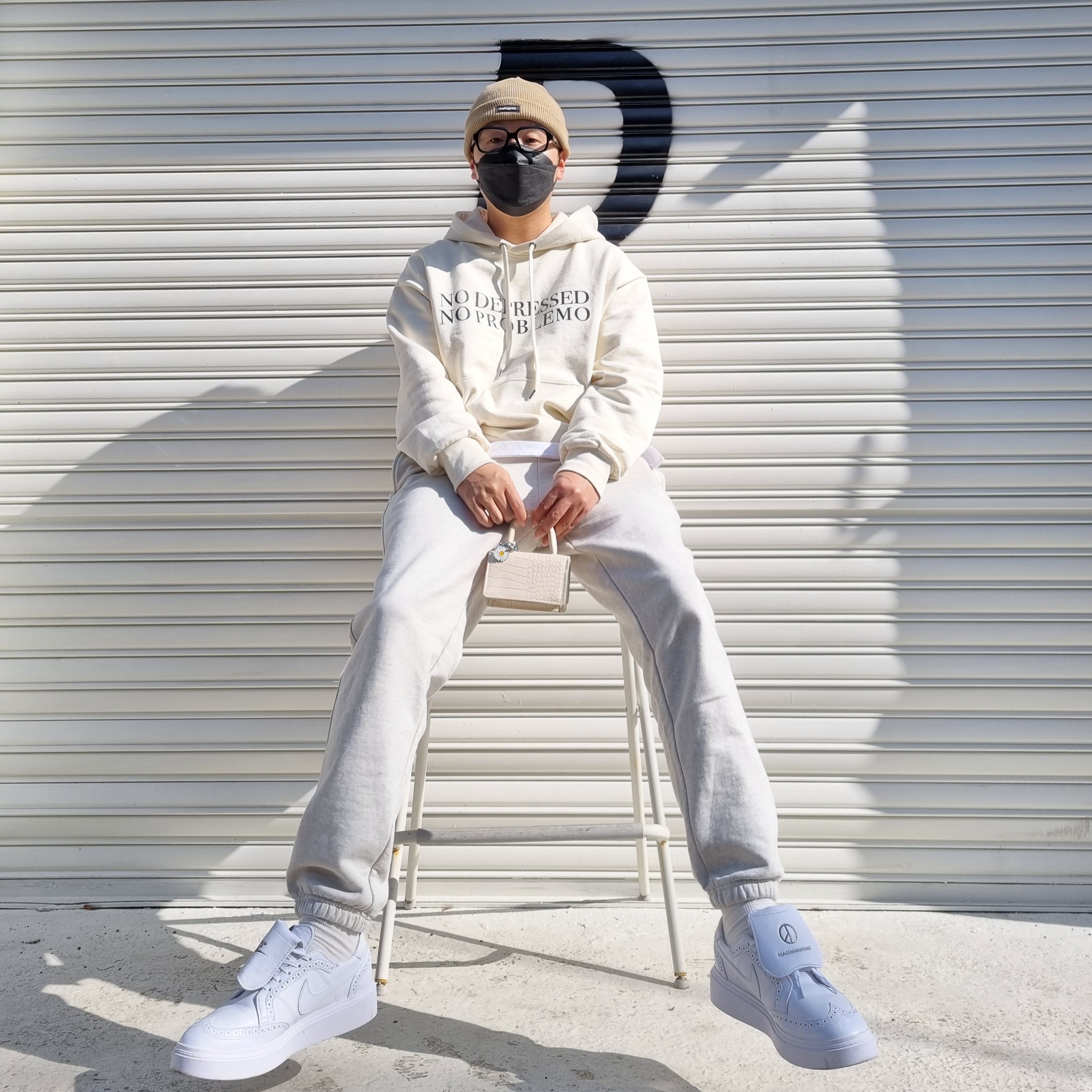 Nike x Peaceminusone Kwondo1 White 착용 스타일