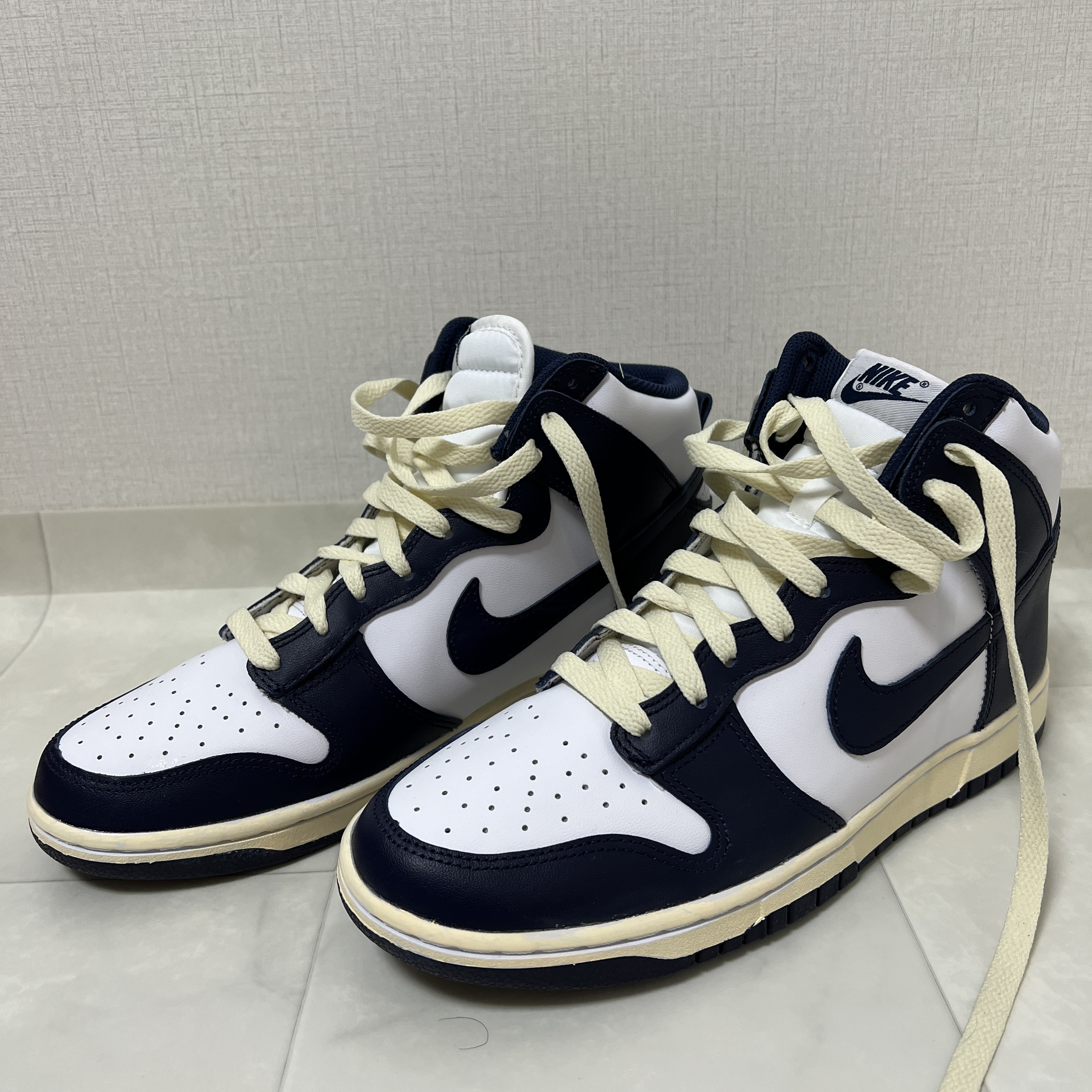 Nike Dunk High Retro Championship Navy 착용 스타일 - 2