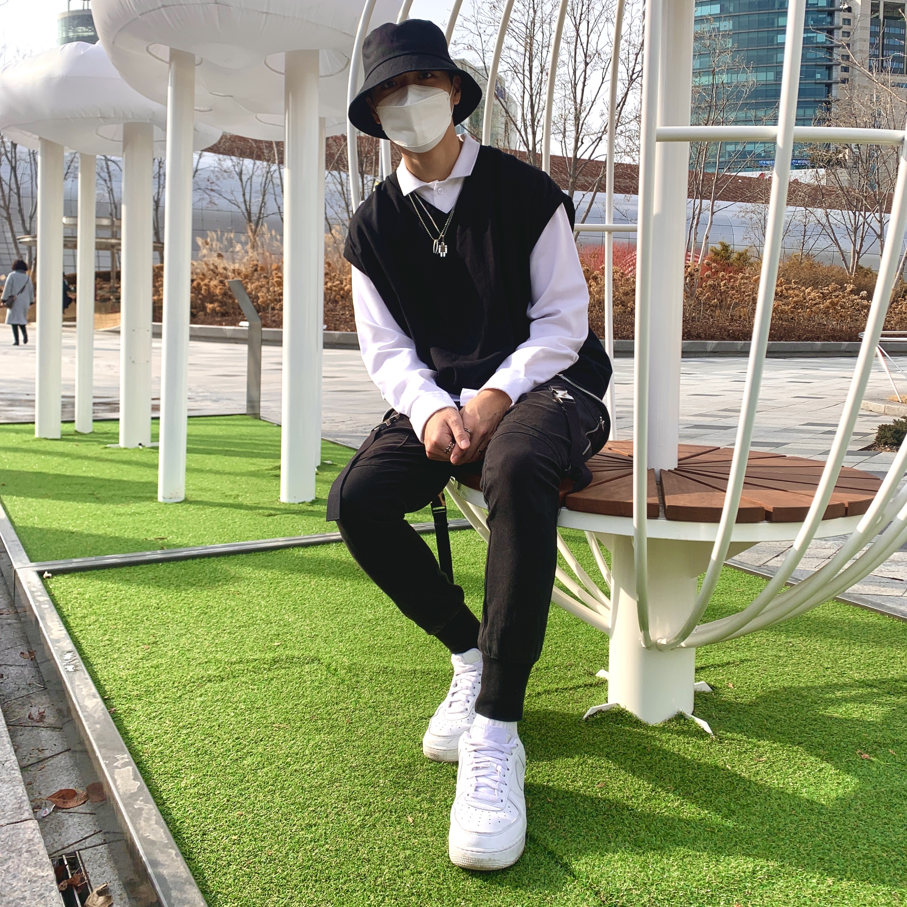 Nike Air Force 1 '07 Low White 착용 스타일