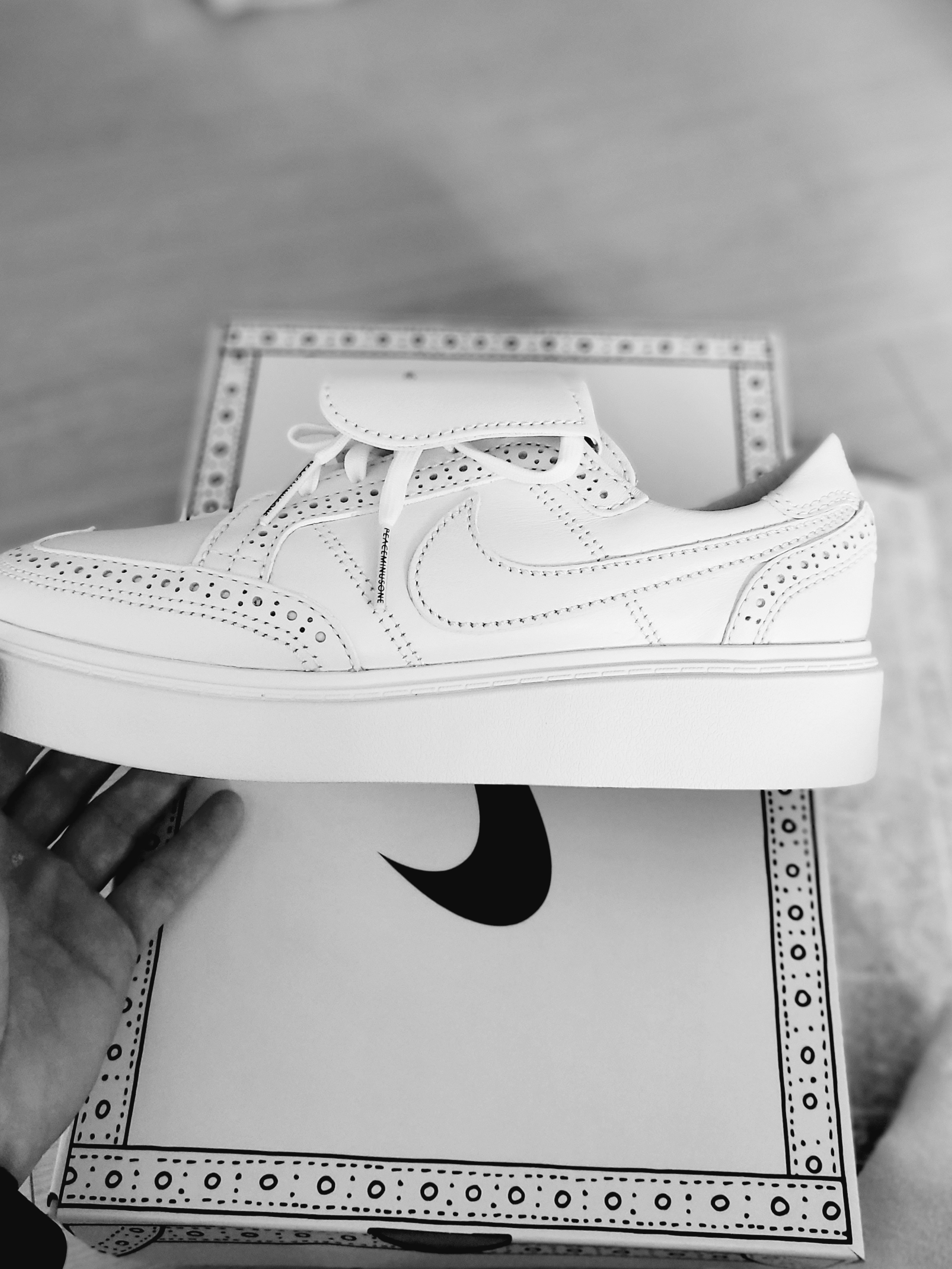 Nike x Peaceminusone Kwondo1 White 착용 스타일 - 3