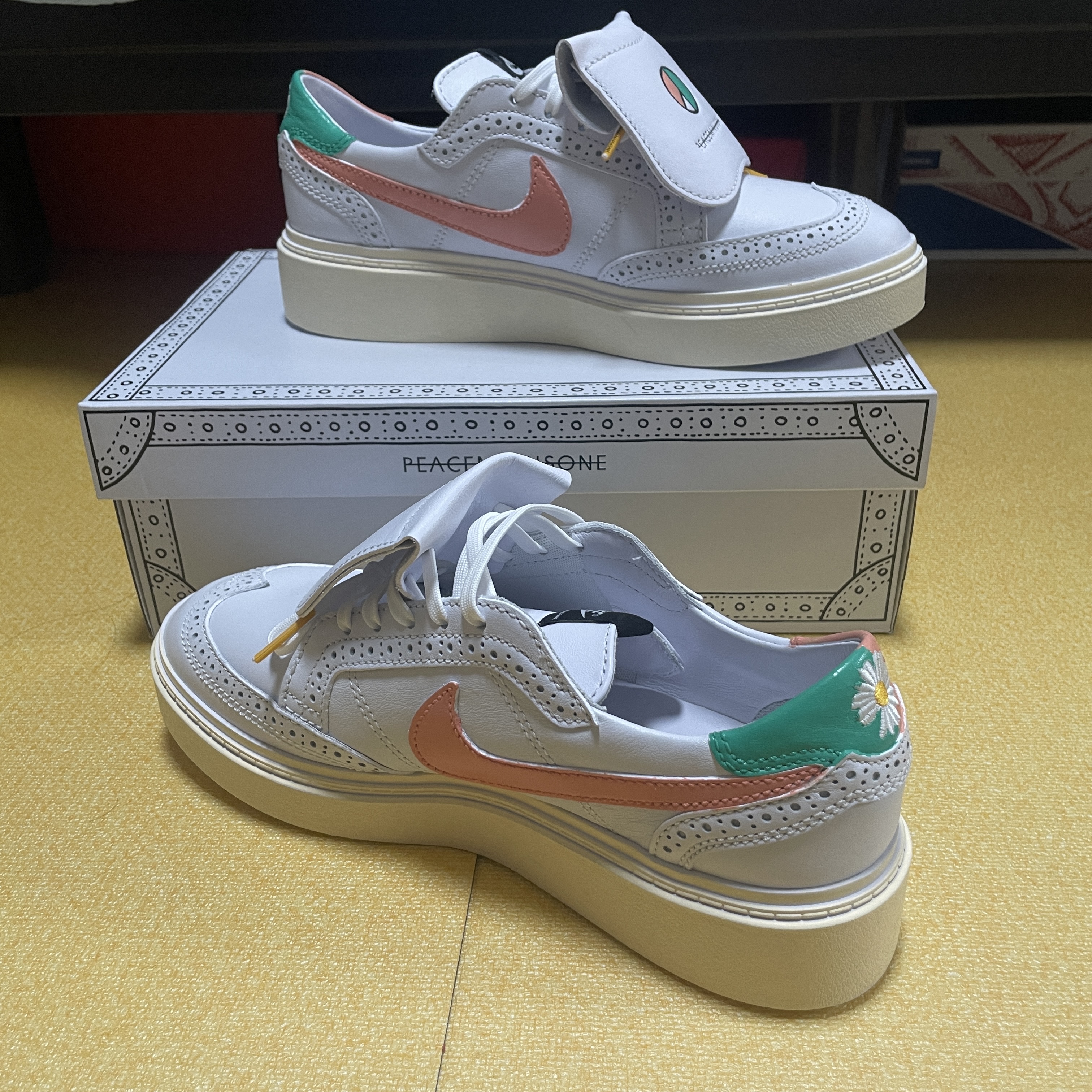 Nike x Peaceminusone Kwondo1 White 착용 스타일 - 2