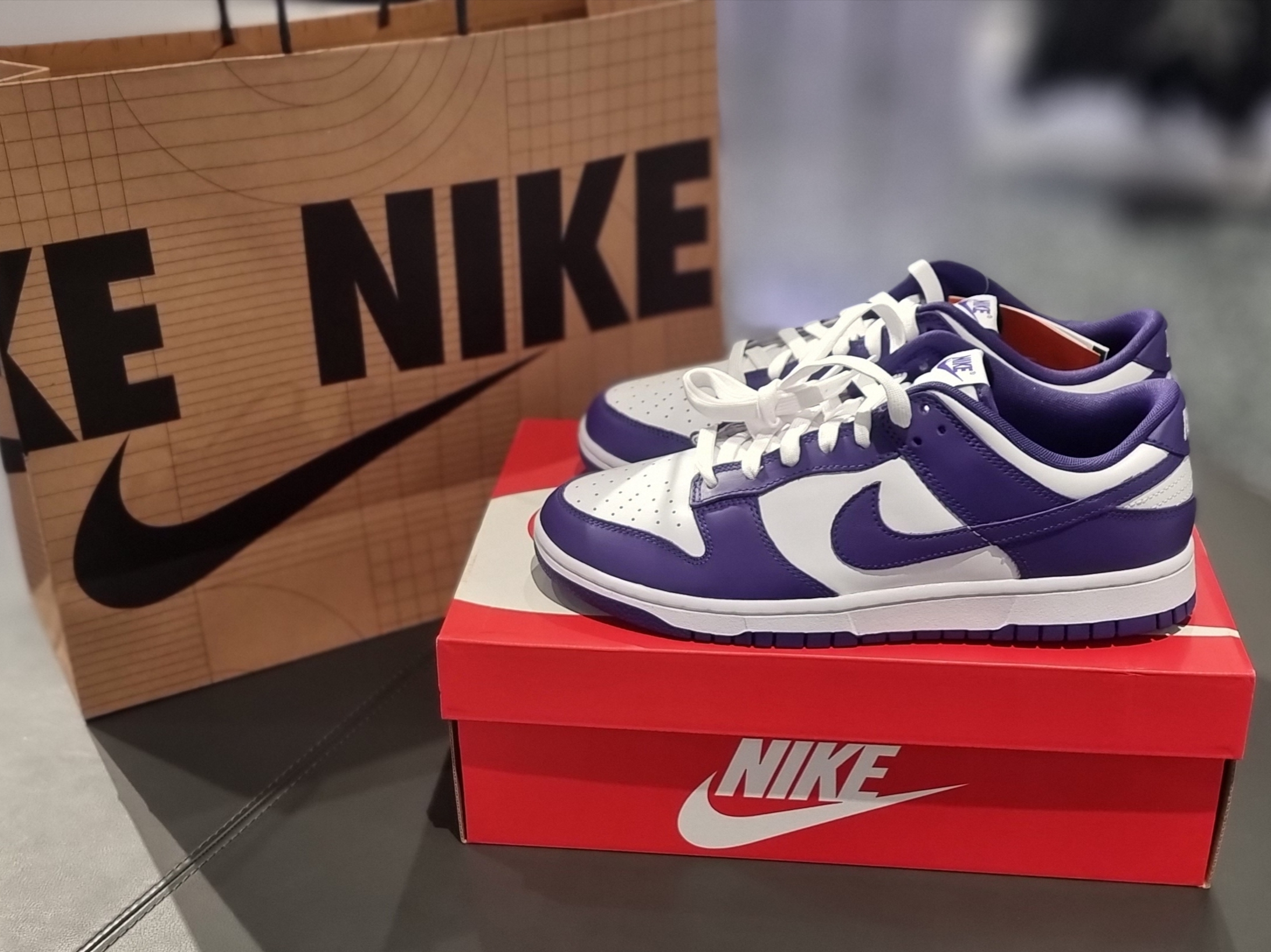 Nike Dunk Low Retro Championship Court Purple 착용 스타일