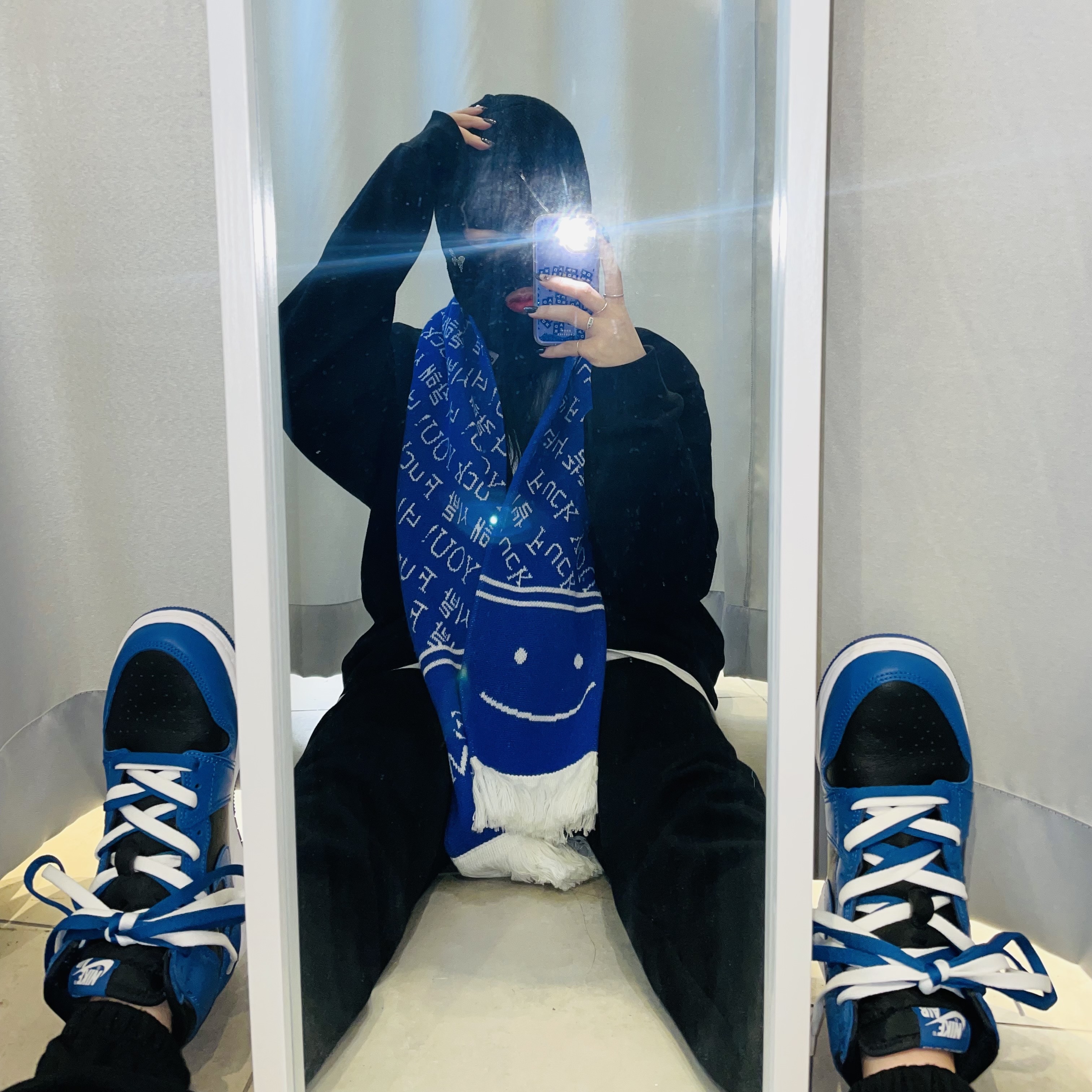 Jordan 1 Retro High OG Dark Marina Blue, (GS) Jordan 1 Retro High OG Dark Marina Blue 착용 스타일 - 1
