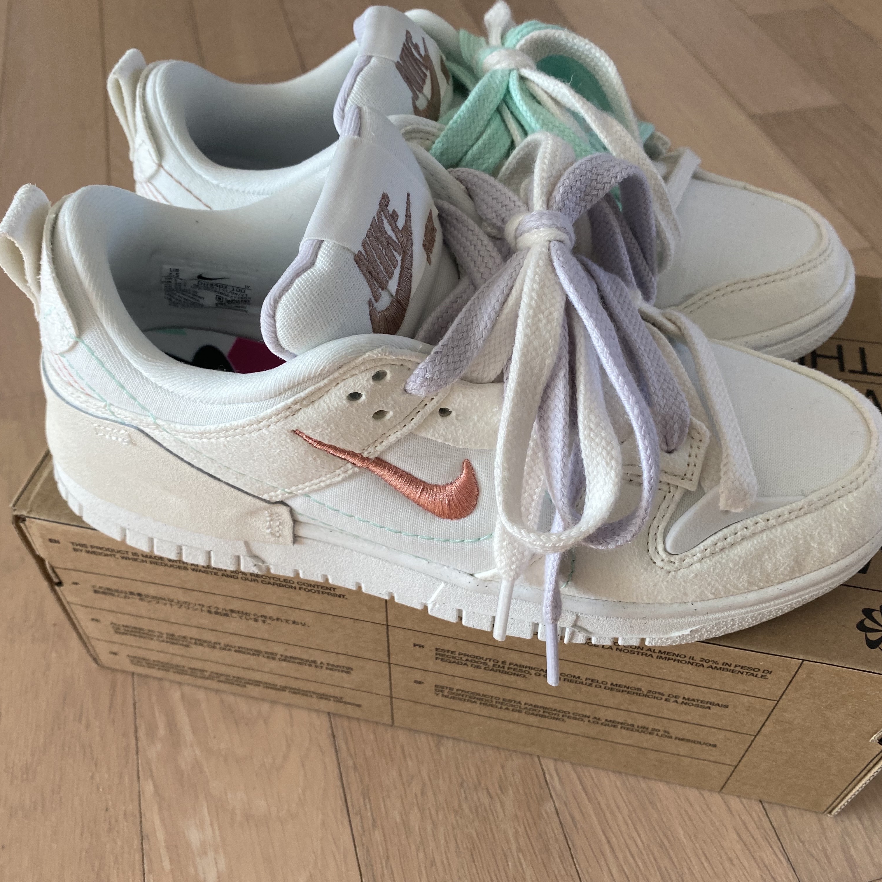(W) Nike Dunk Low Disrupt 2 Pale Ivory Sail 착용 스타일 - 3