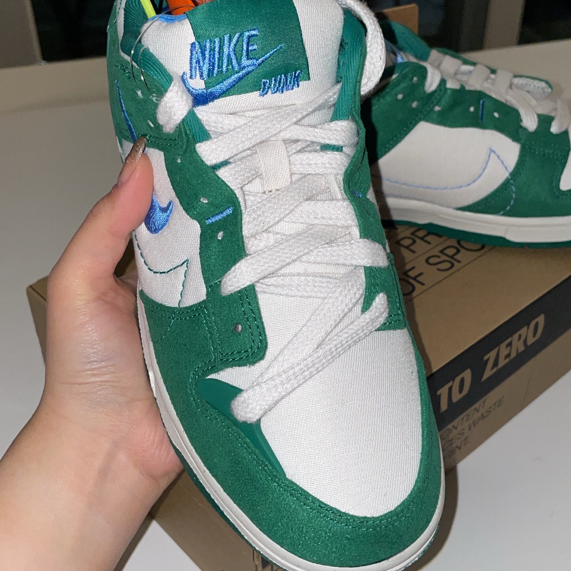 (W) Nike Dunk Low Disrupt 2 Phantom University Blue 착용 스타일 - 2