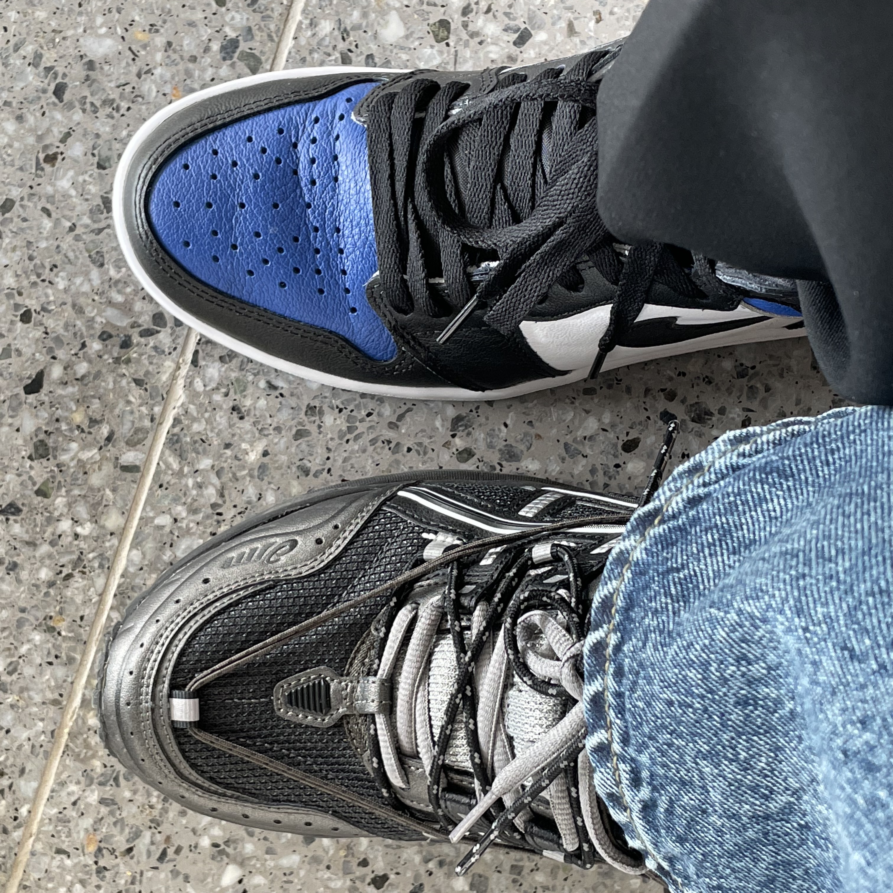 Jordan 1 Retro High OG Royal Toe 착용 스타일 - 3