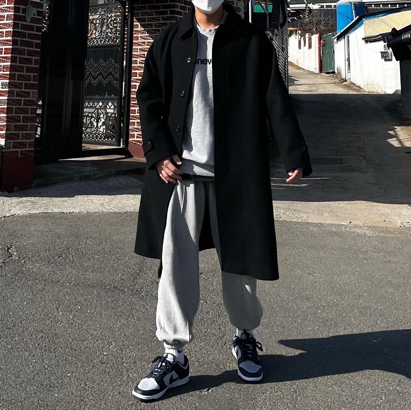 Nike Dunk Low Retro Championship Grey 착용 스타일