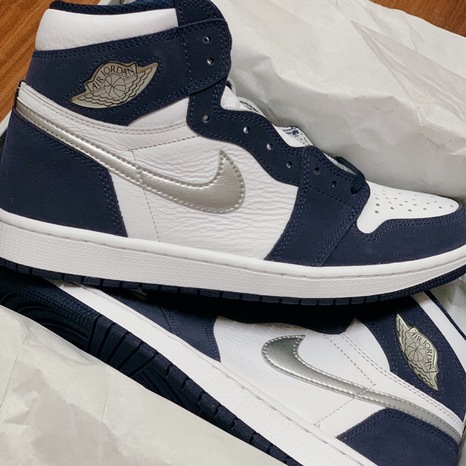Jordan 1 Retro High OG CO.JP Midnight Navy 착용 스타일