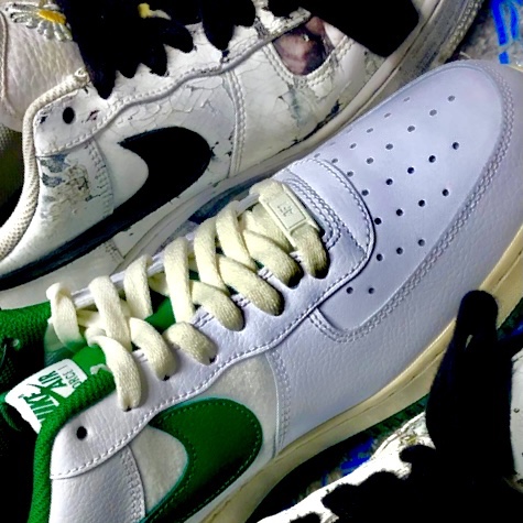 Nike Air Force 1 '07 LV8 Varsity White Pine Green, Nike x Peaceminusone Air Force 1 Low Para-Noise 2.0 착용 스타일 - 4