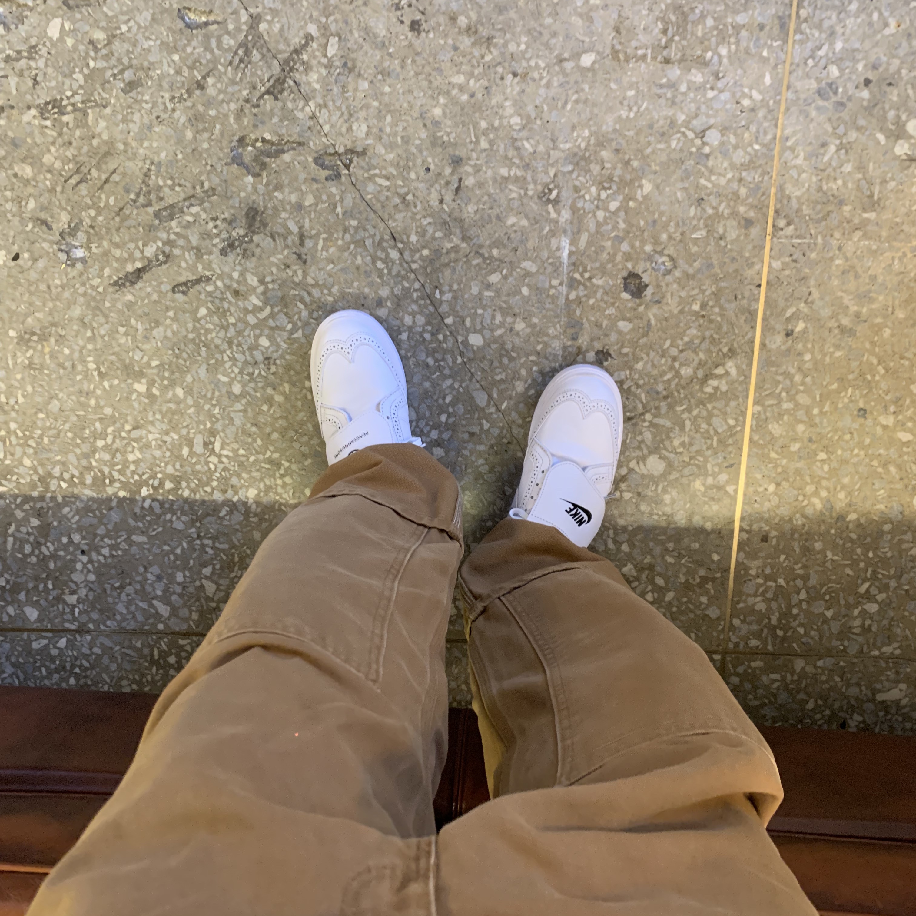 Nike x Peaceminusone Kwondo1 White 착용 스타일 - 4