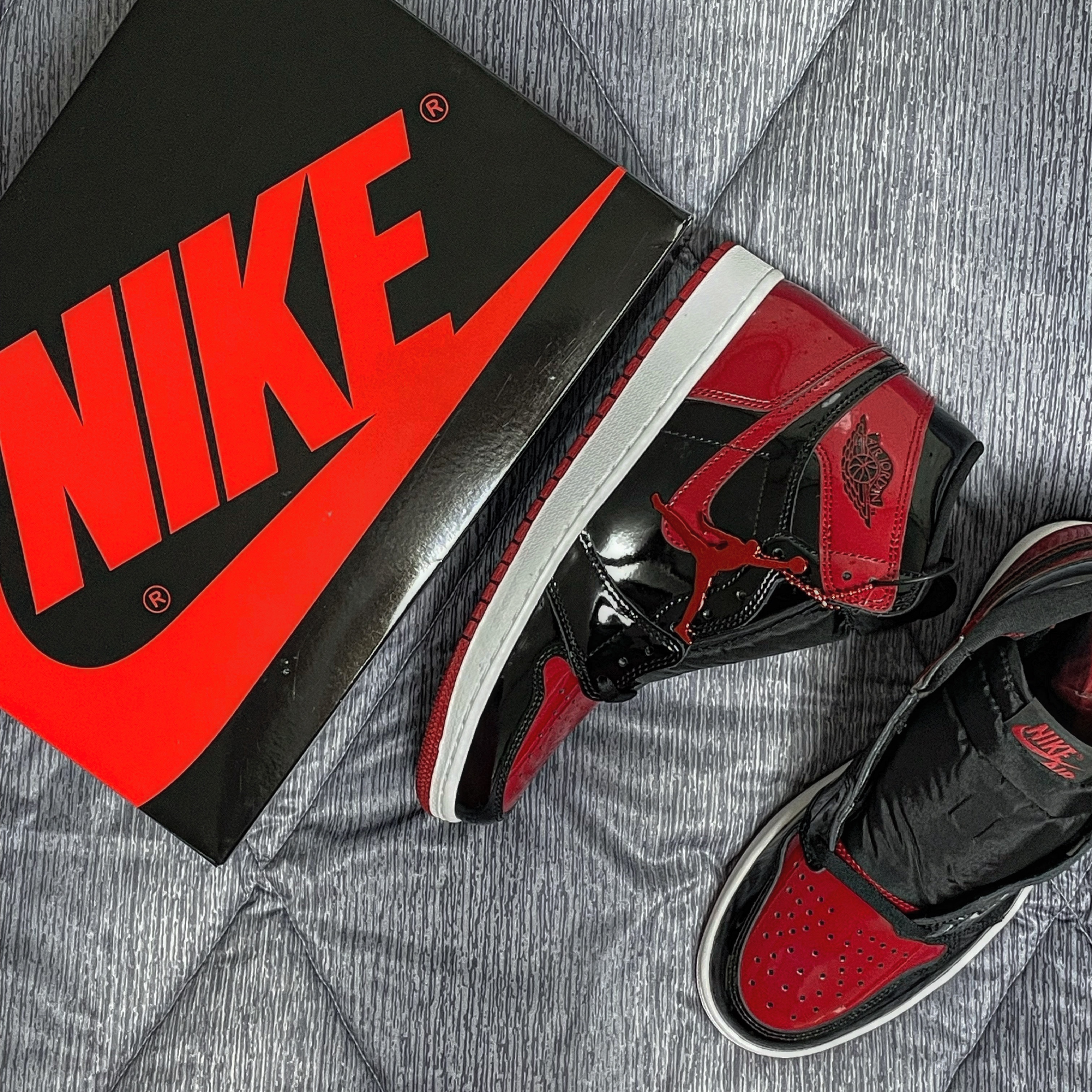 Jordan 1 Retro High OG Patent Bred 착용 스타일