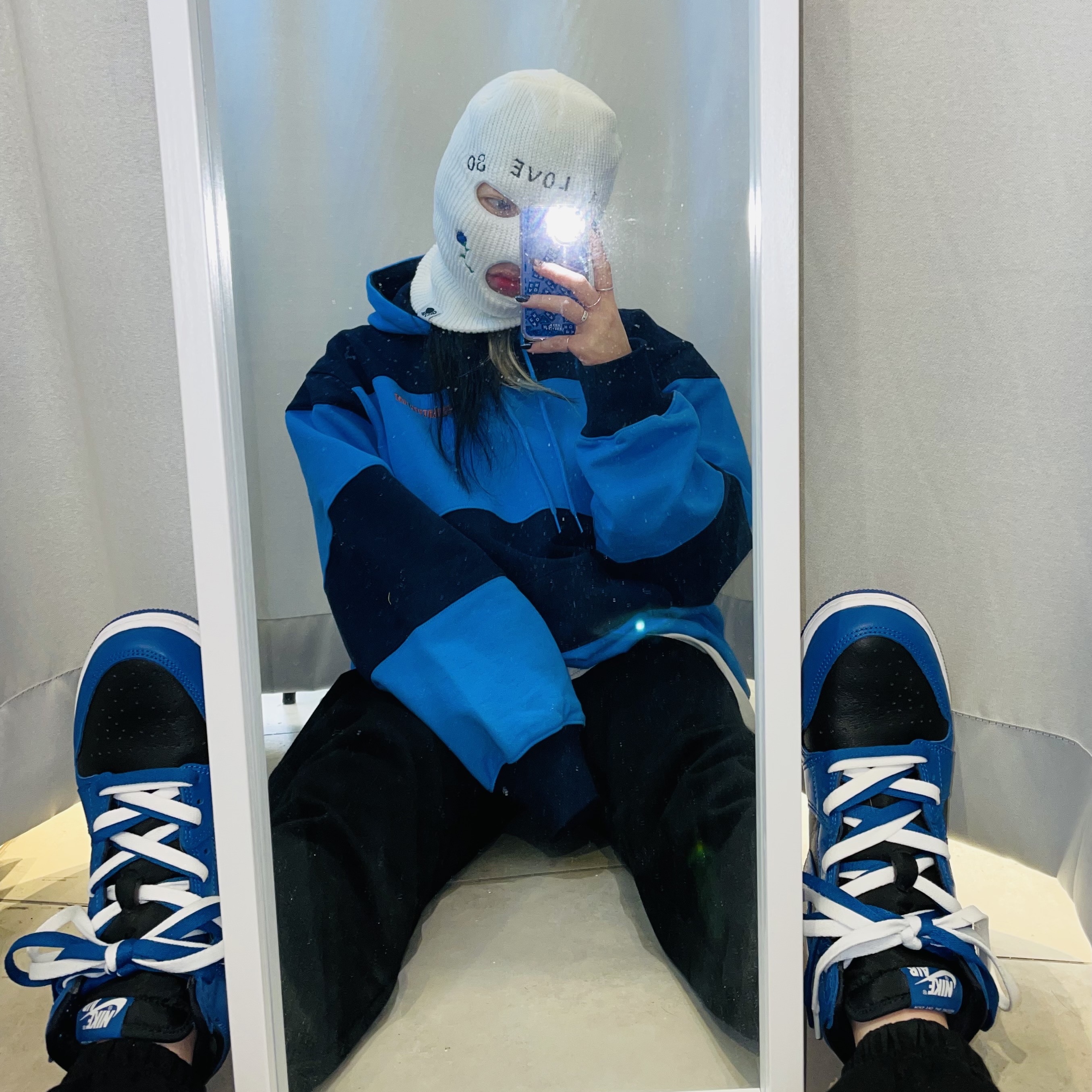 Jordan 1 Retro High OG Dark Marina Blue, (GS) Jordan 1 Retro High OG Dark Marina Blue 착용 스타일 - 3