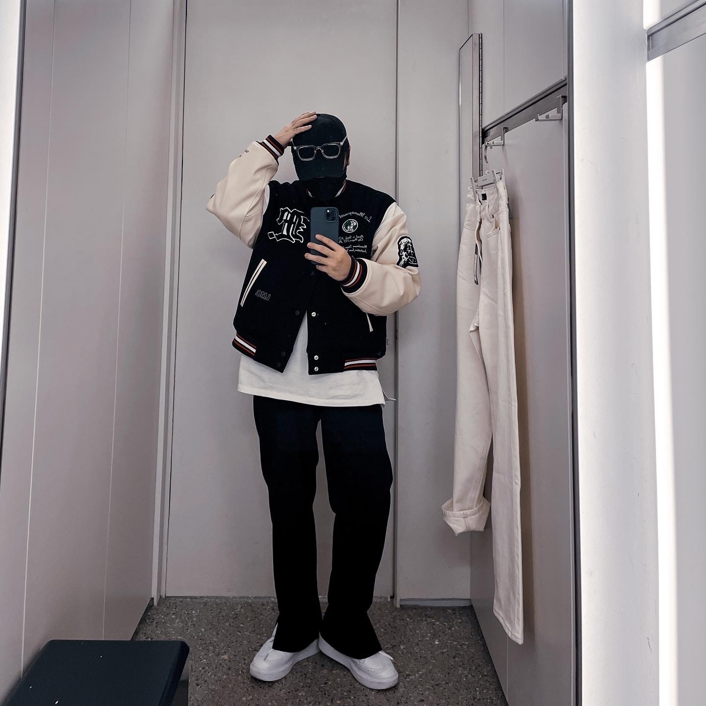 Nike x Peaceminusone Kwondo1 White 착용 스타일 - 1