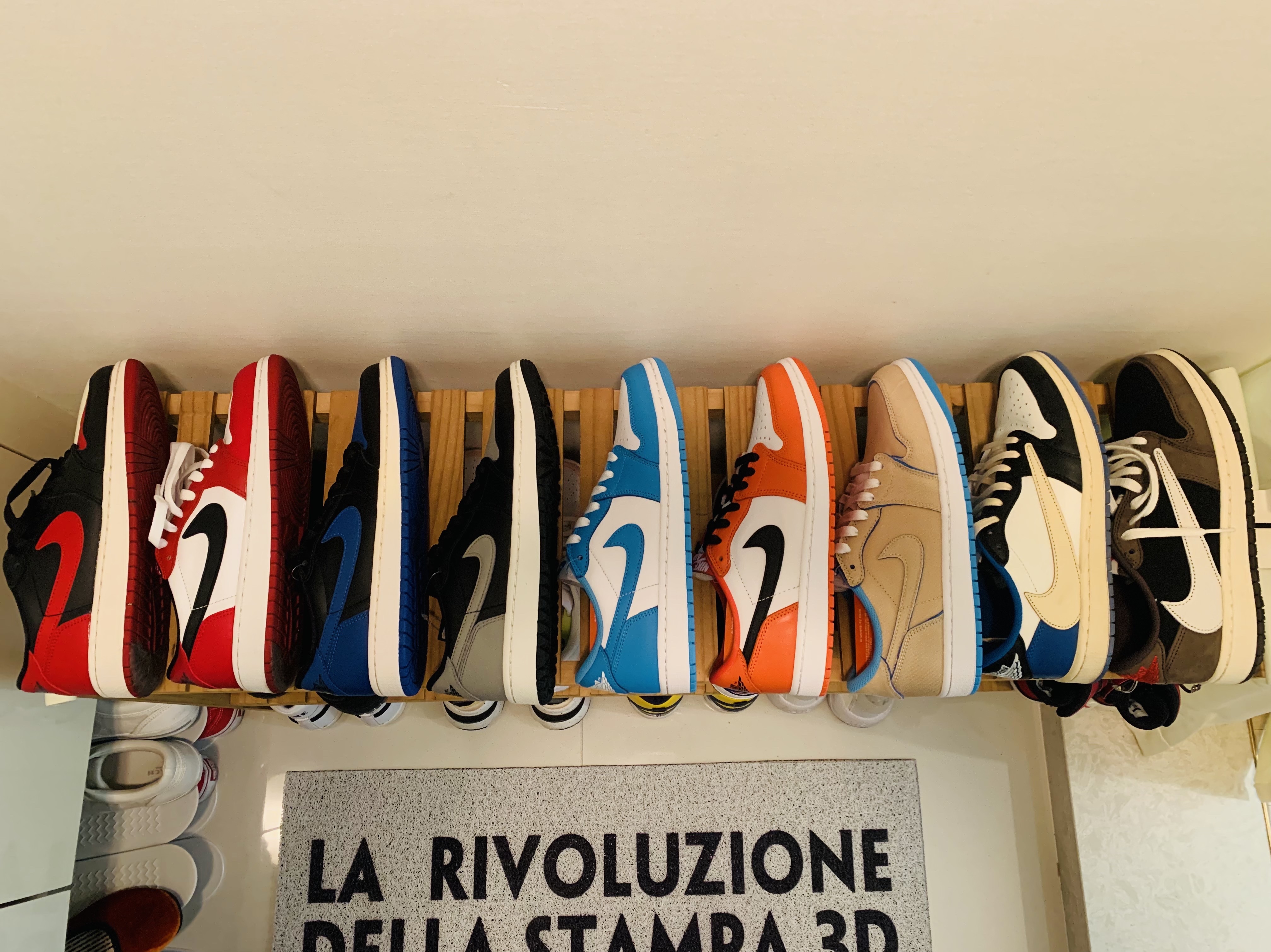 Jordan 1 Low OG Starfish, Jordan 1 x Travis Scott x Fragment Retro Low OG SP Military Blue 착용 스타일
