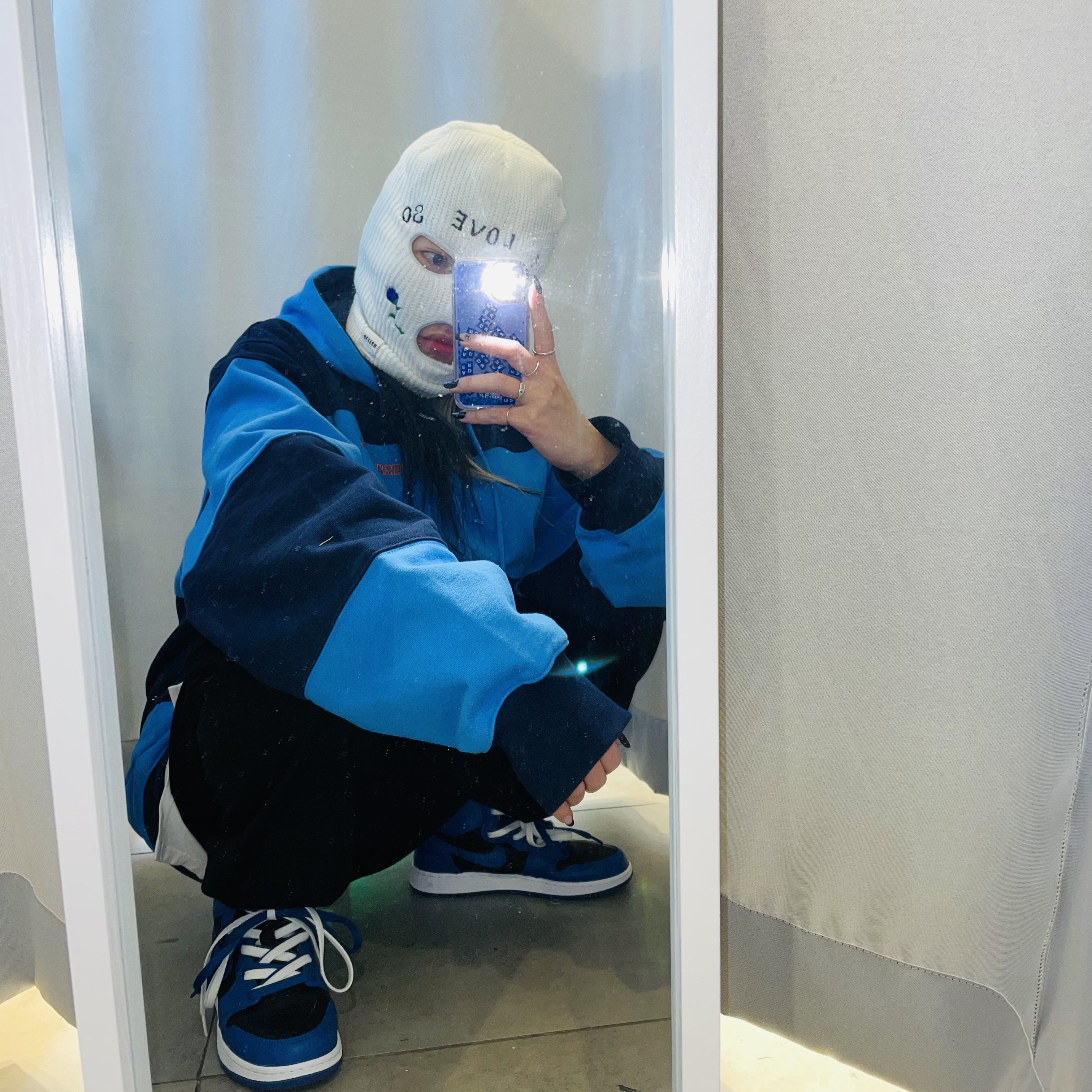 Jordan 1 Retro High OG Dark Marina Blue, (GS) Jordan 1 Retro High OG Dark Marina Blue 착용 스타일 - 2