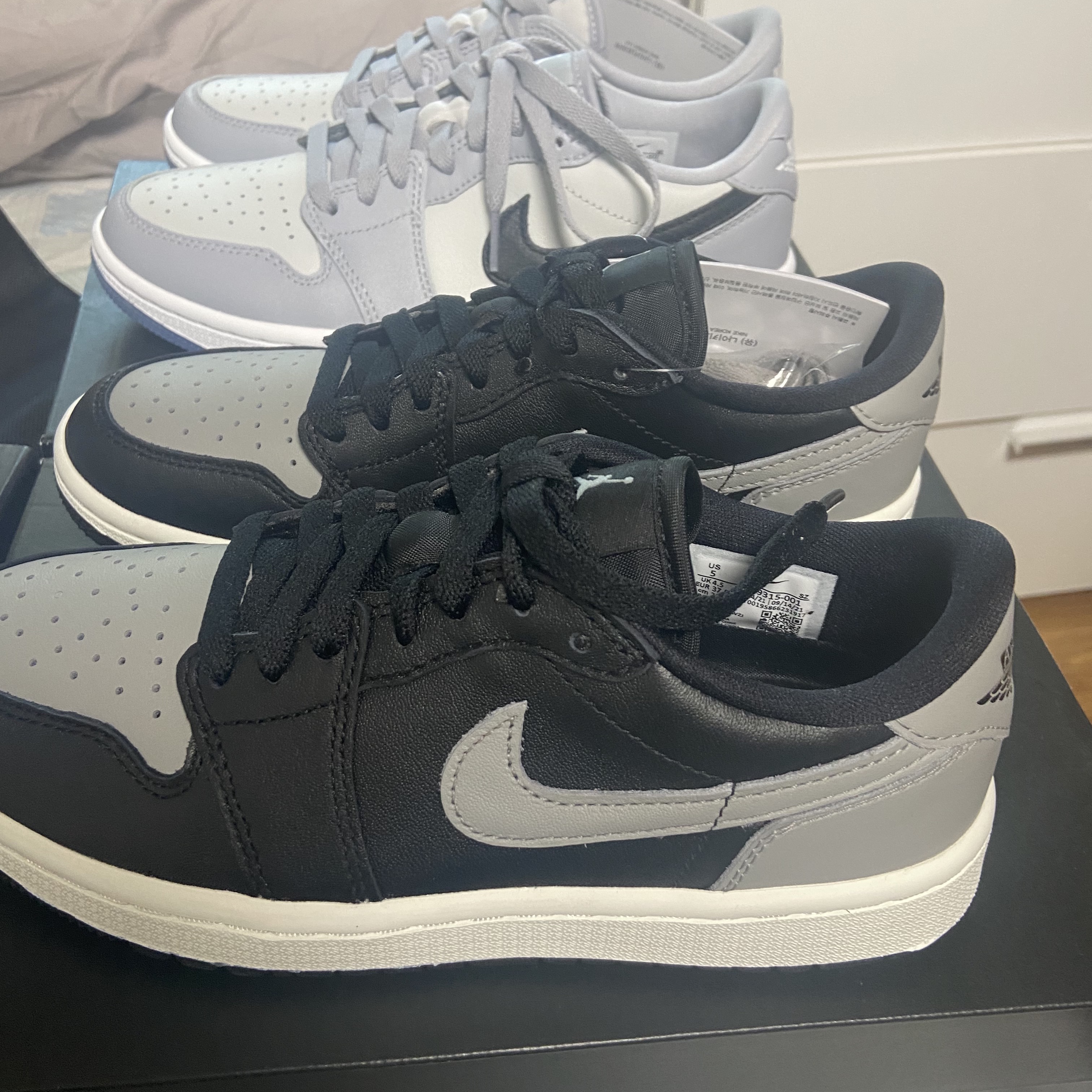 Jordan 1 Low Golf Wolf Grey, Jordan 1 Low Golf Shadow 착용 스타일 - 2