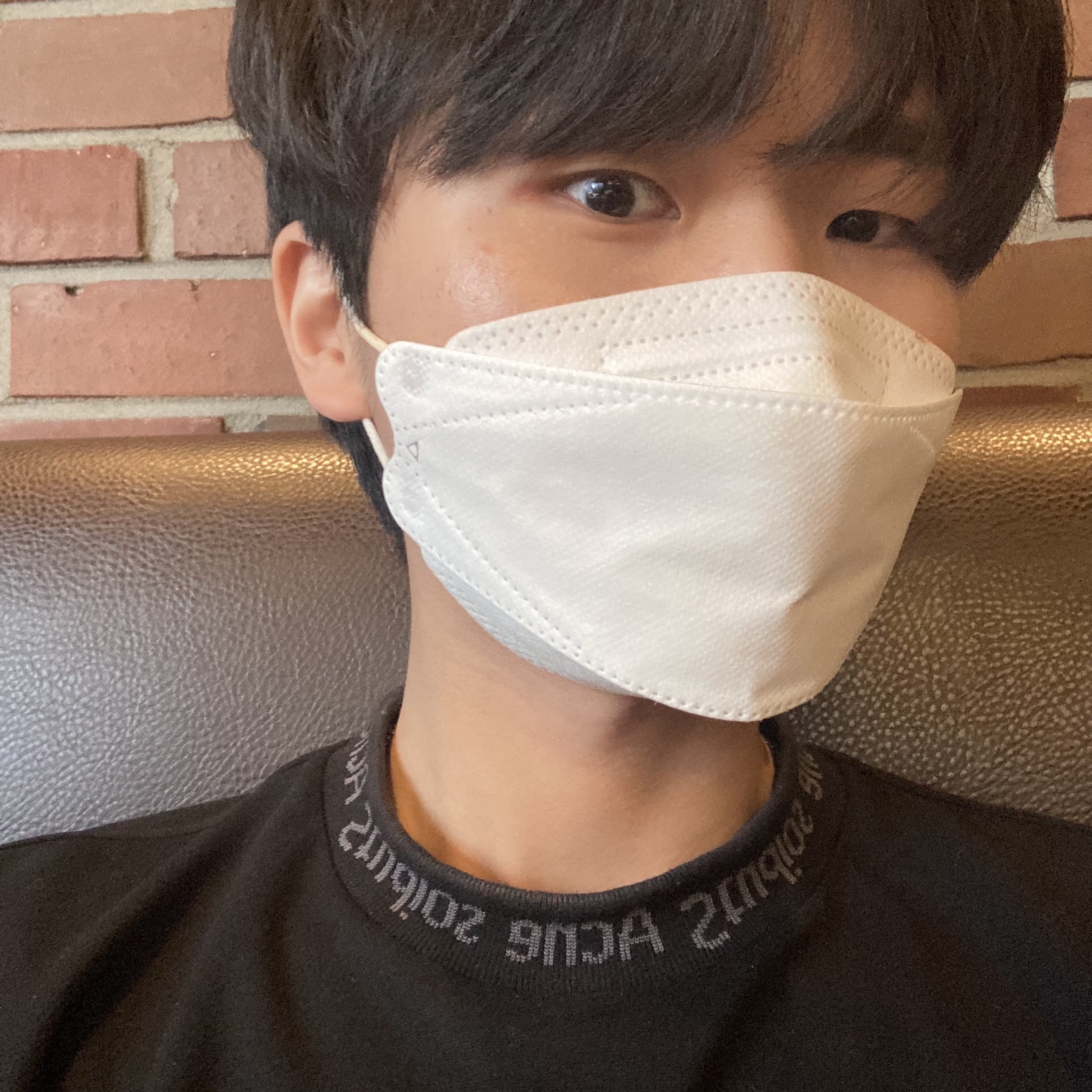Acne Studios Logo Binding T-Shirt Black 착용 스타일 - 2