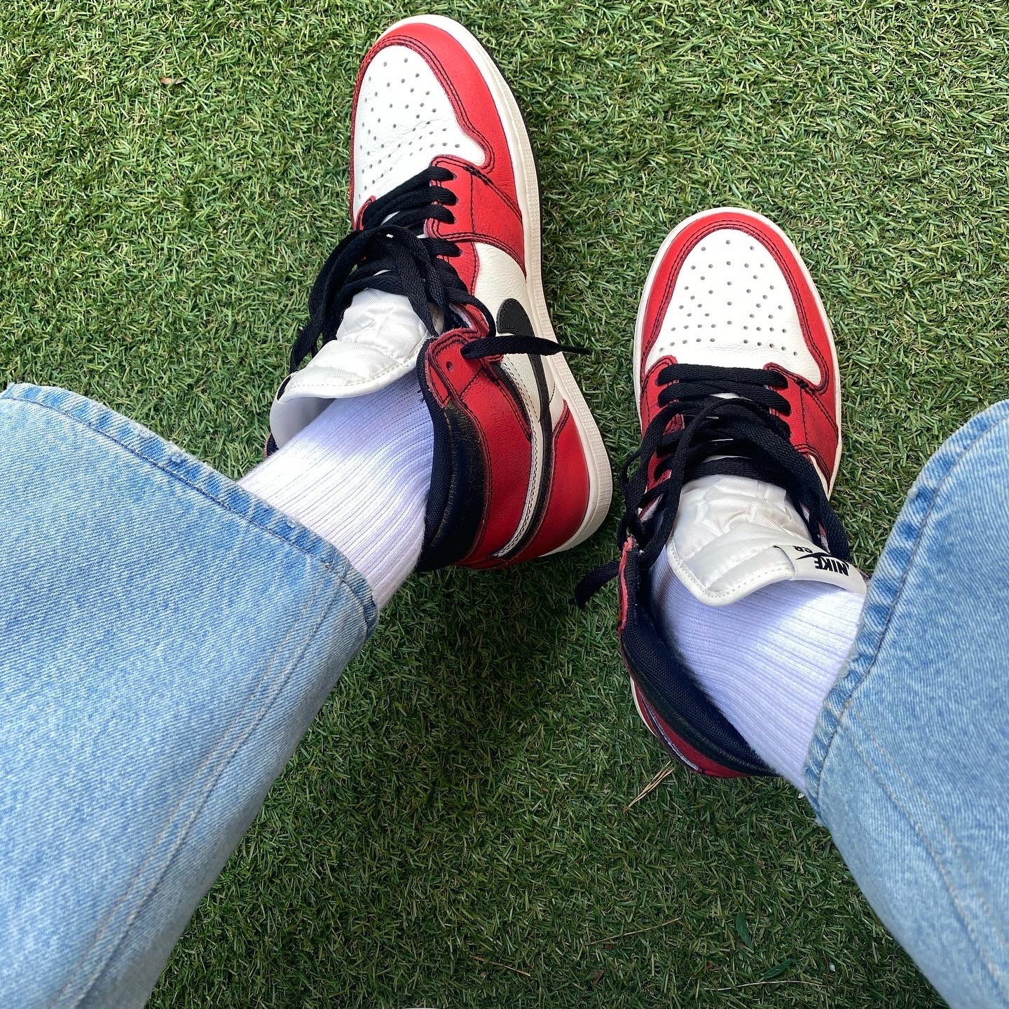 Jordan 1 x Travis Scott x Fragment Retro Low OG SP Military Blue, Jordan 1 Retro High OG Defiant SB LA to Chicago 착용 스타일 - 2
