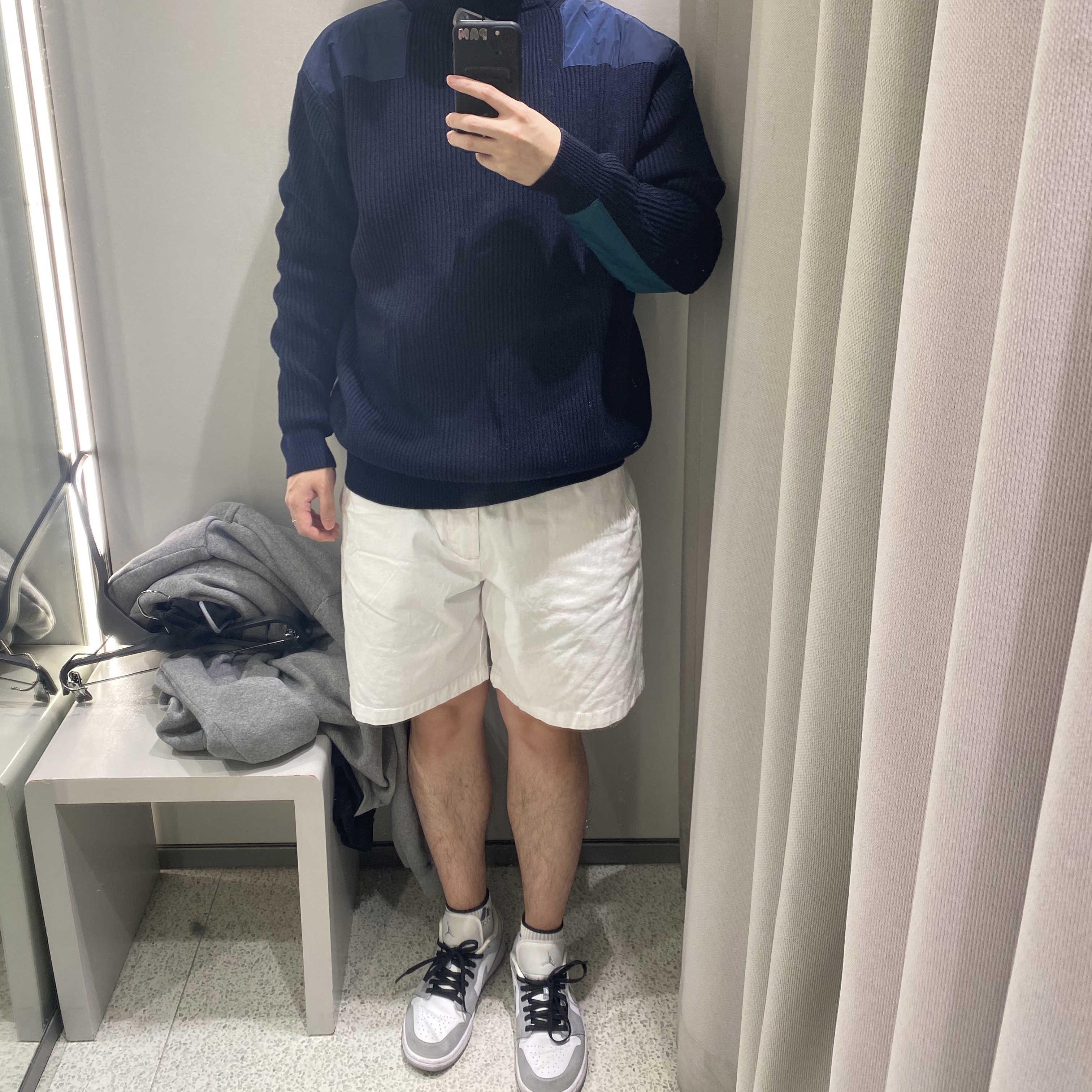 (W) Jordan 1 Low White Wolf Grey 착용 스타일