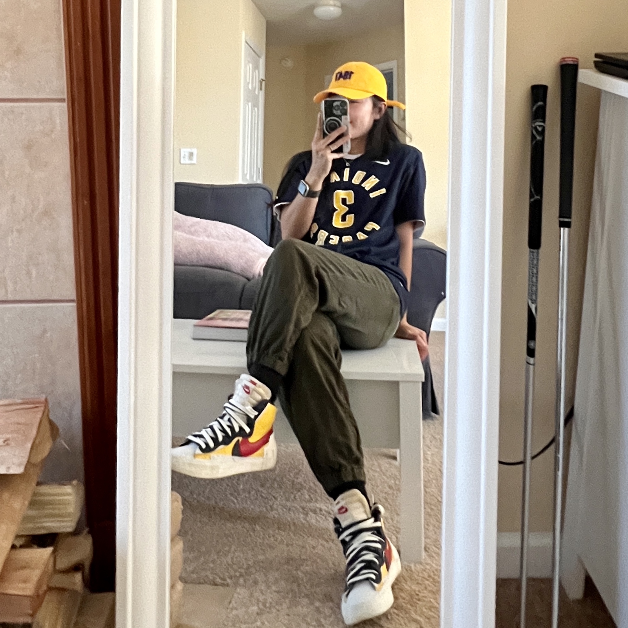 Nike x Sacai Blazer Mid Snow Beach 착용 스타일 - 2