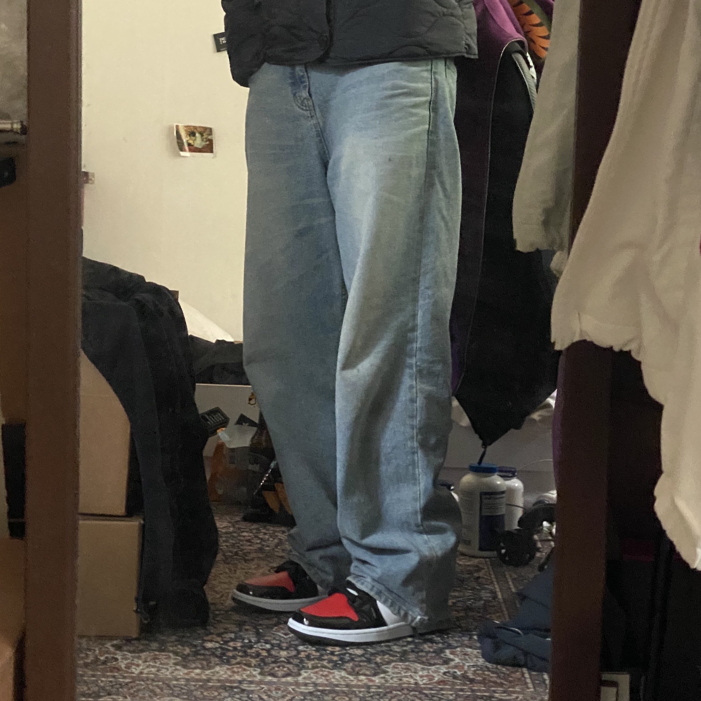 (W) Jordan 1 Mid SE Multi-Color 착용 스타일 - 2