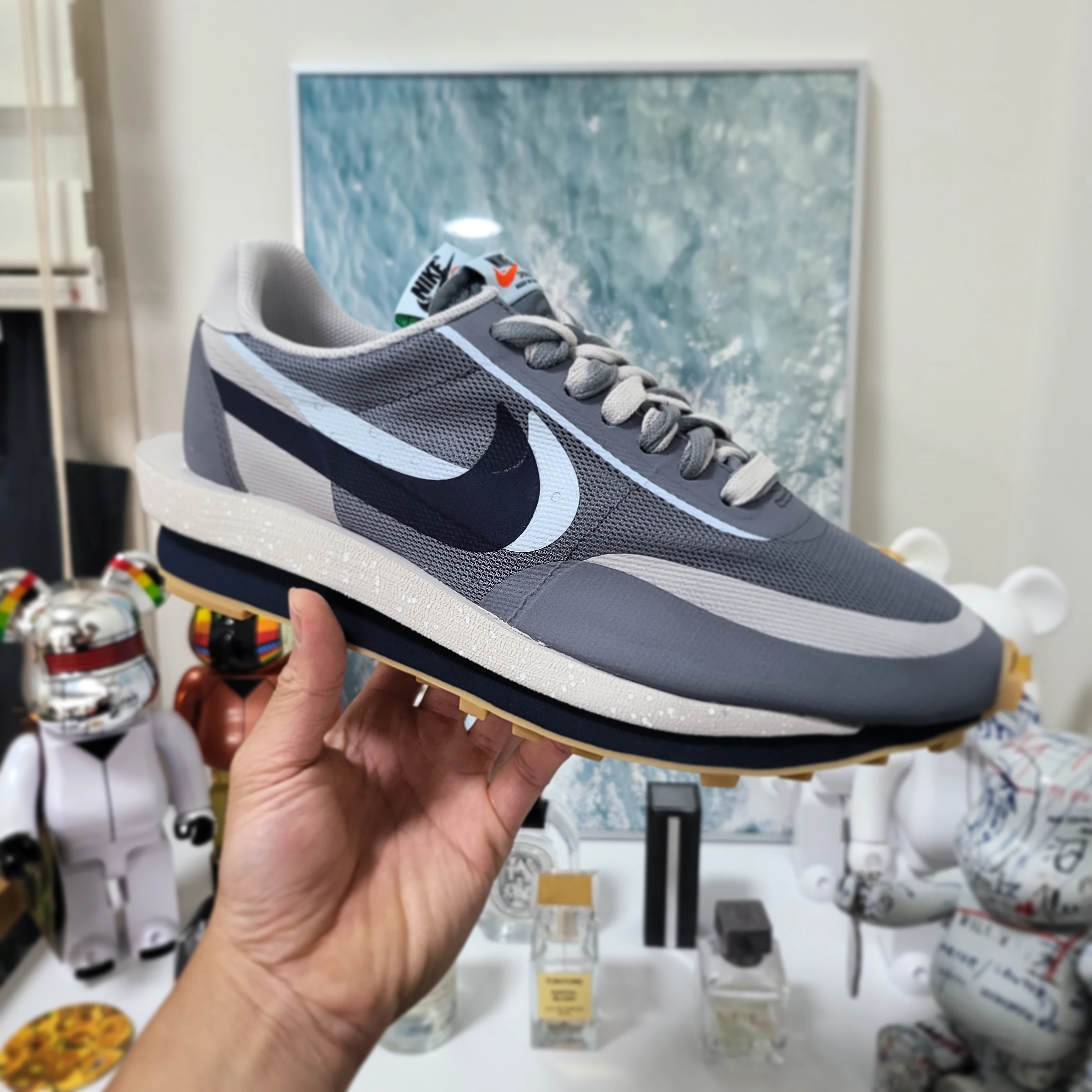 Nike x Sacai x Clot LDWaffle Cool Grey 착용 스타일