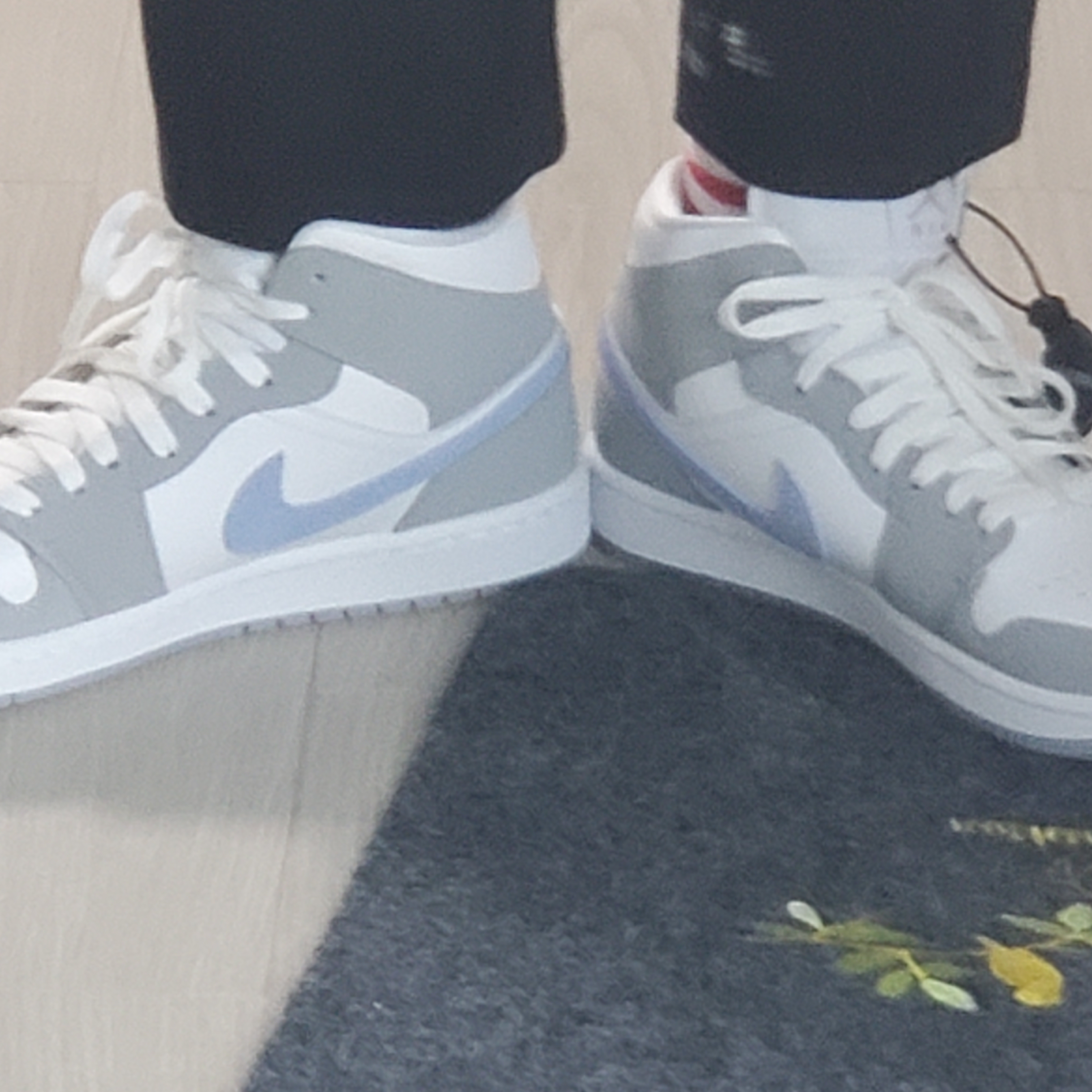 (W) Jordan 1 Mid Wolf Grey 착용 스타일